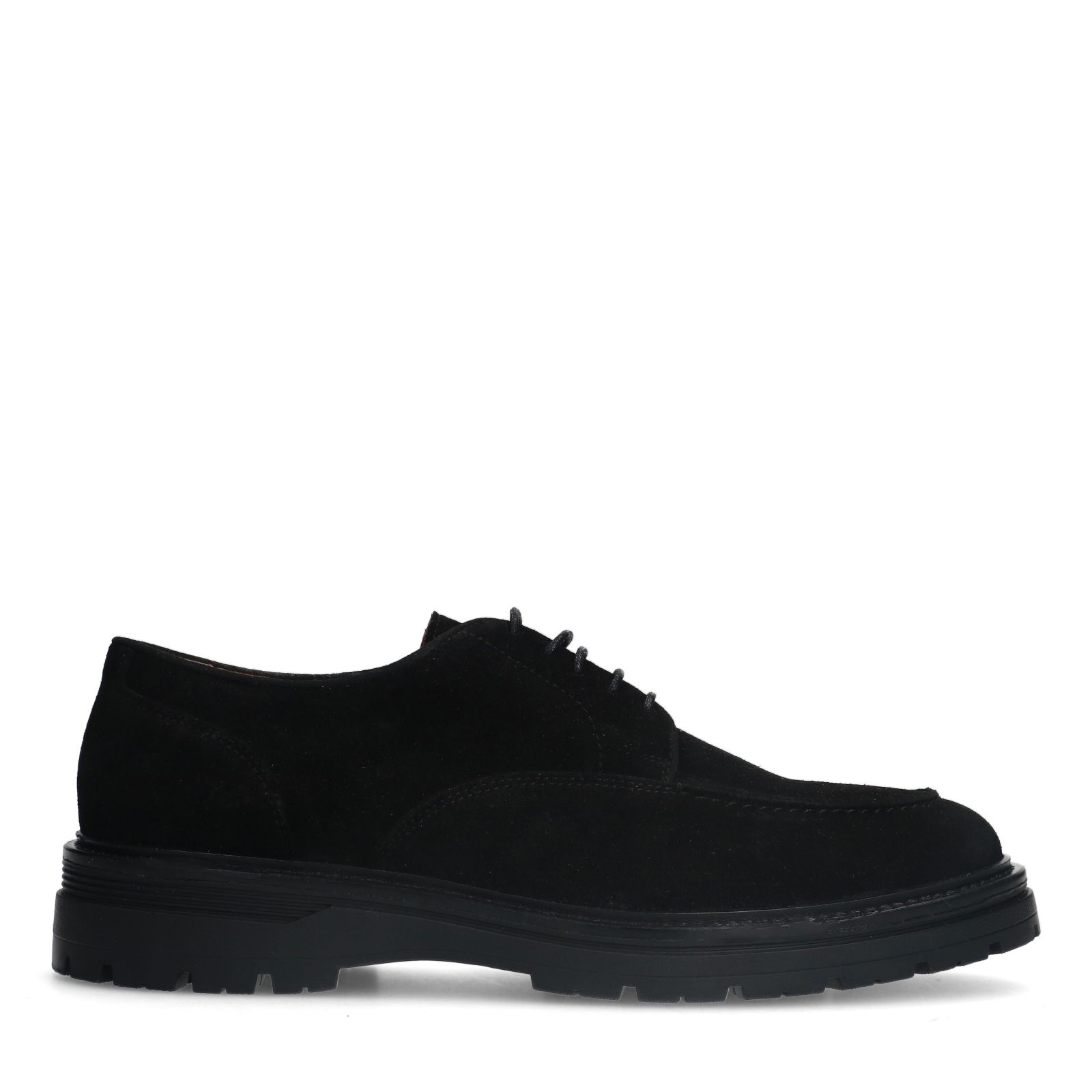 Zwarte suède veterschoenen