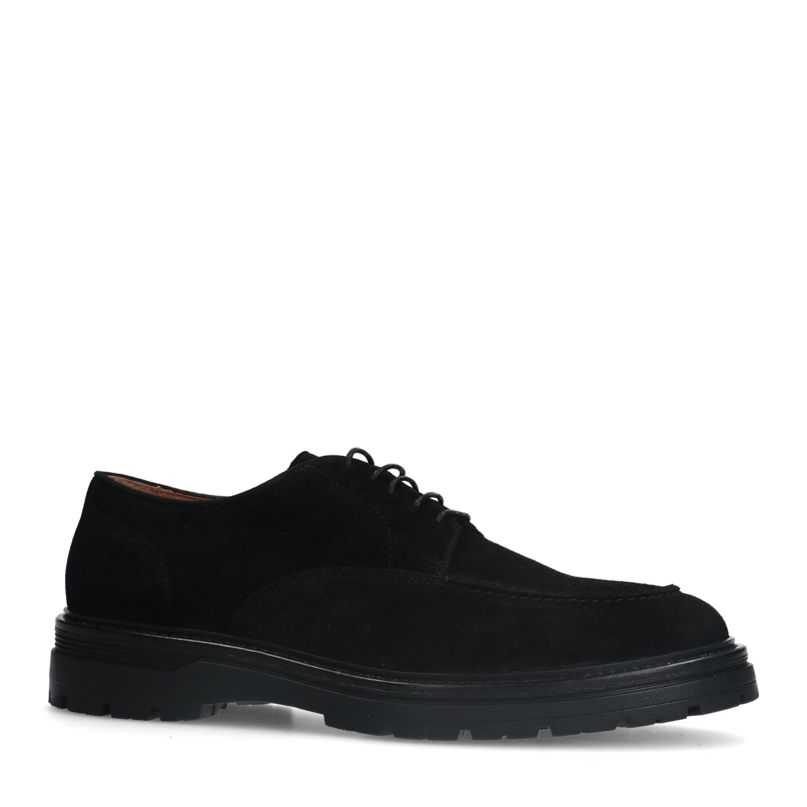 Zwarte suède veterschoenen