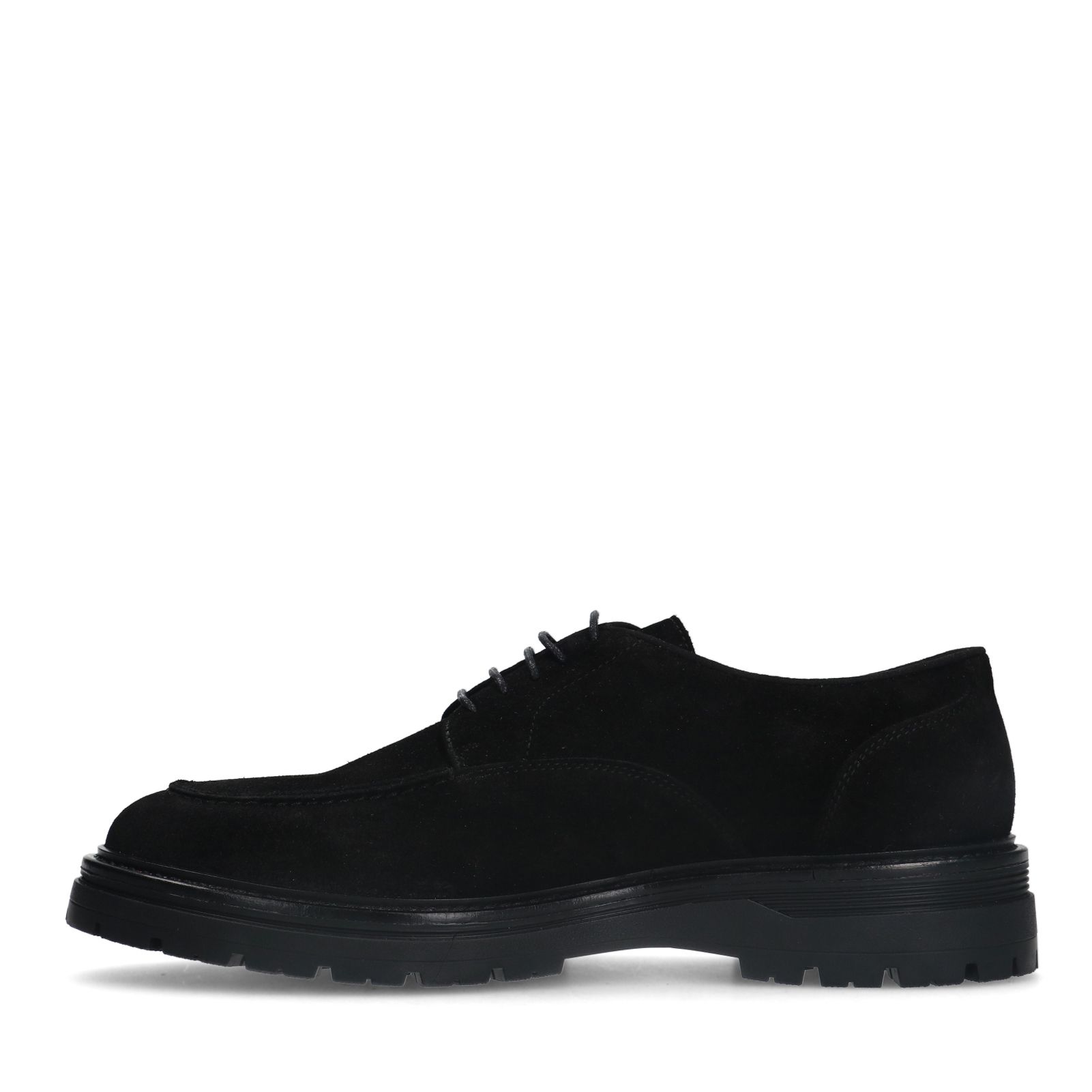 Zwarte suède veterschoenen