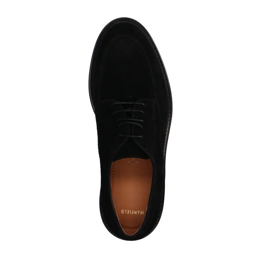 Zwarte suède veterschoenen