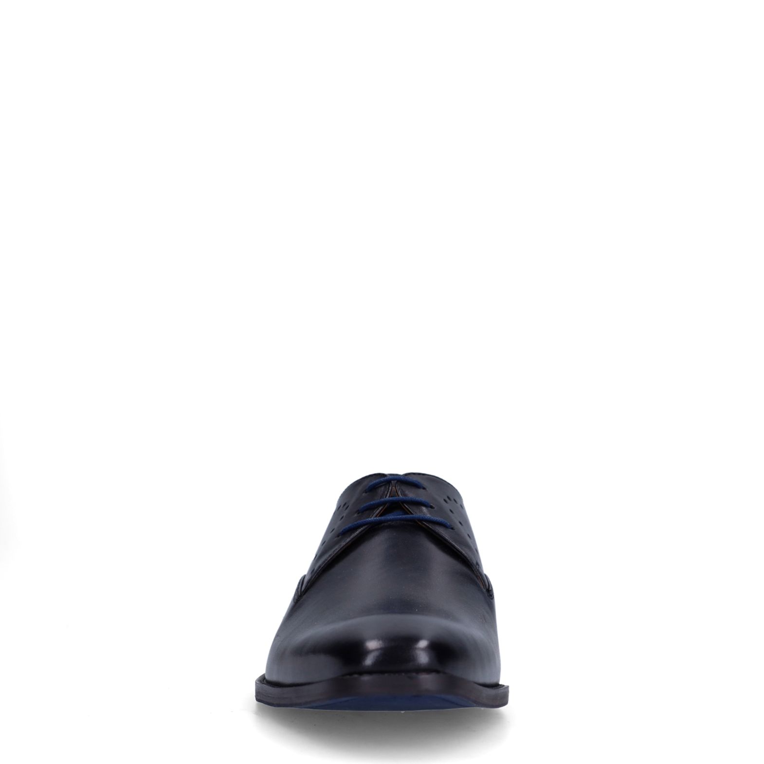 Zwarte Bregenz leren veterschoenen