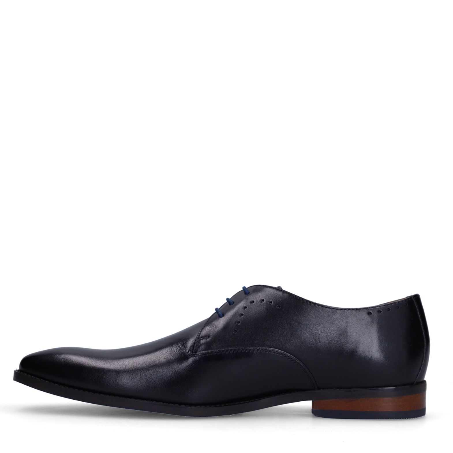 Zwarte Bregenz leren veterschoenen
