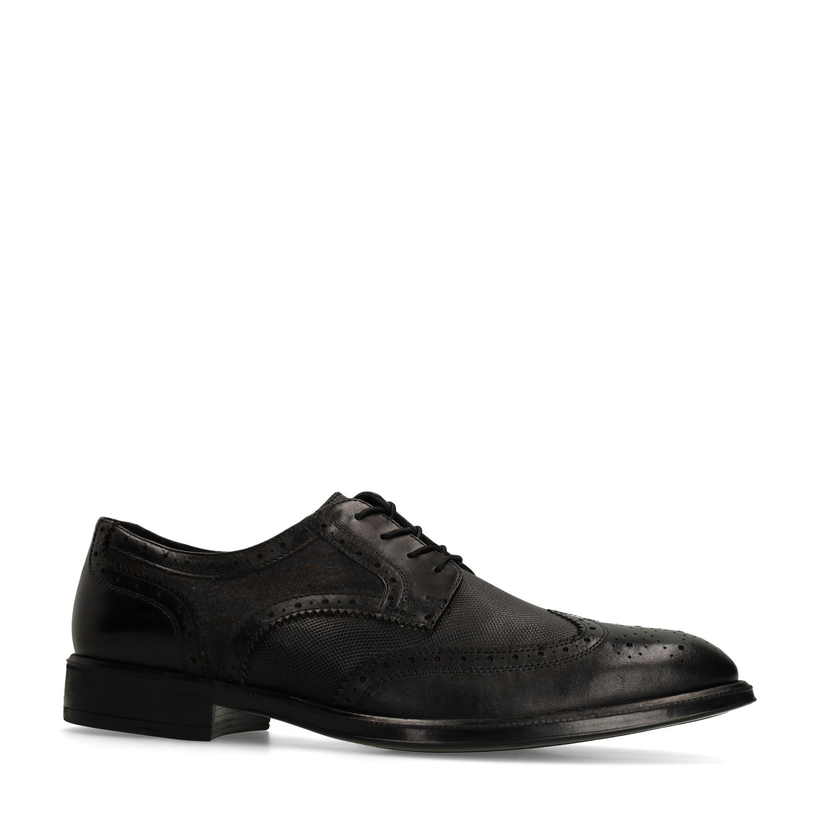 Zwarte leren veterschoenen