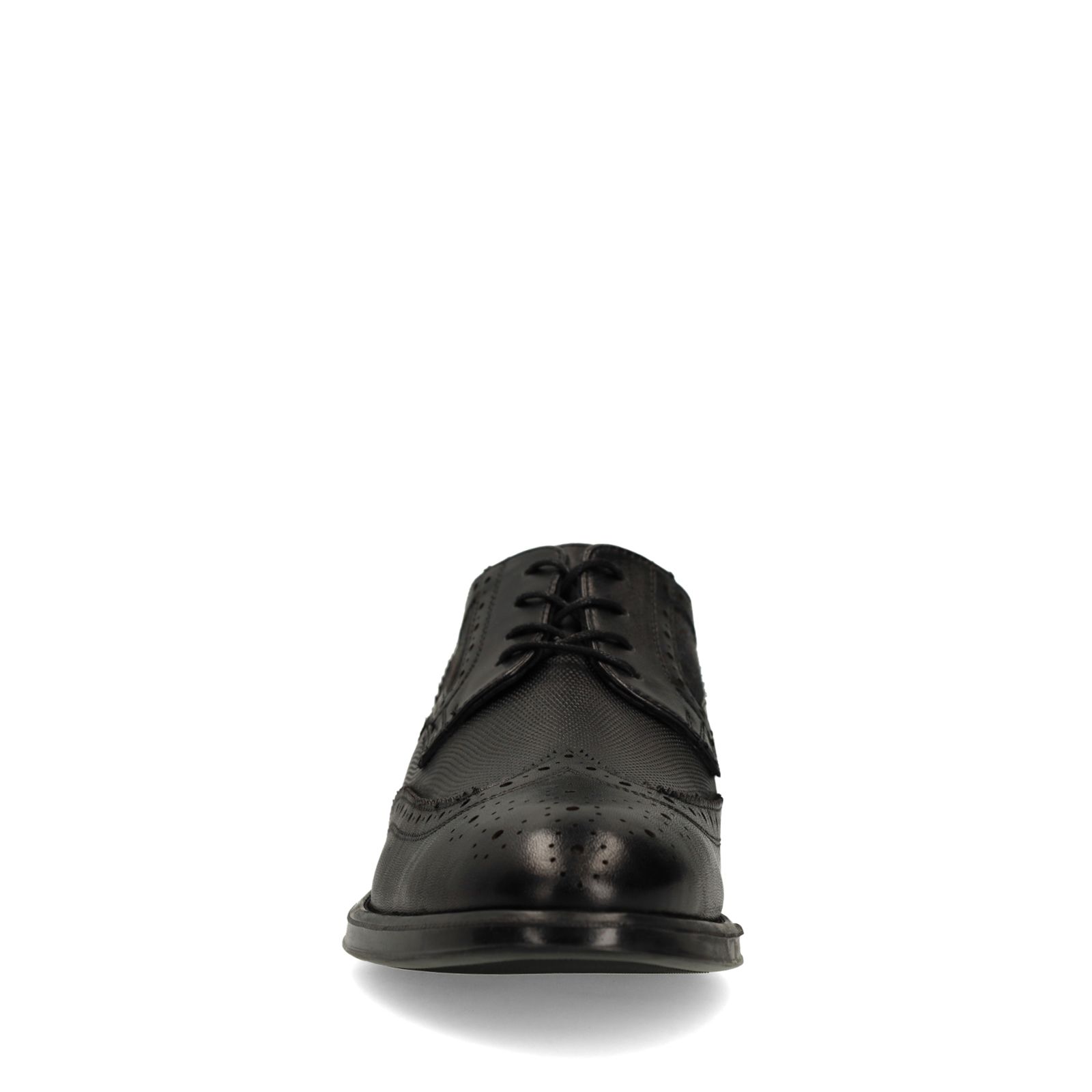 Schwarze Lederschnürschuhe