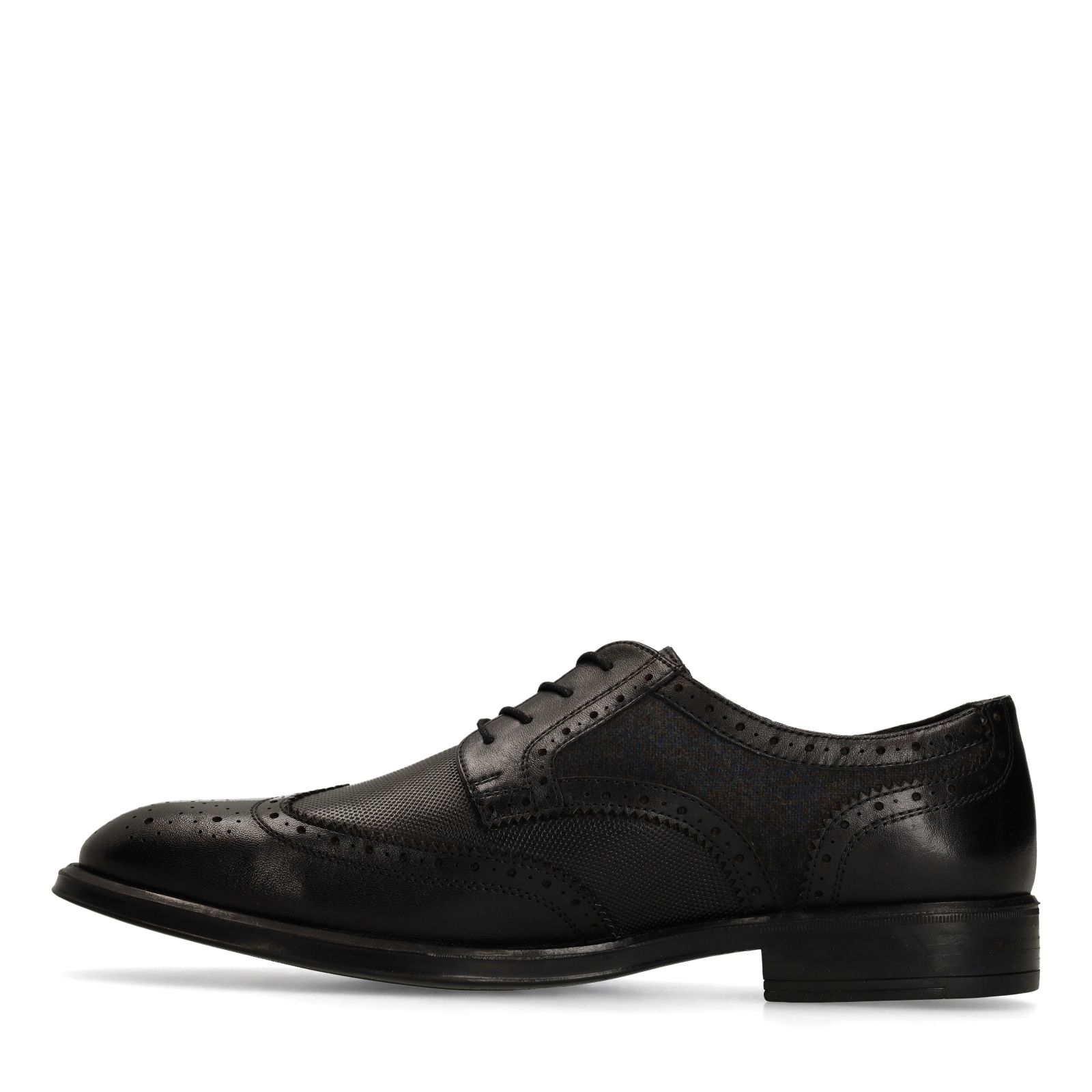 Zwarte leren veterschoenen