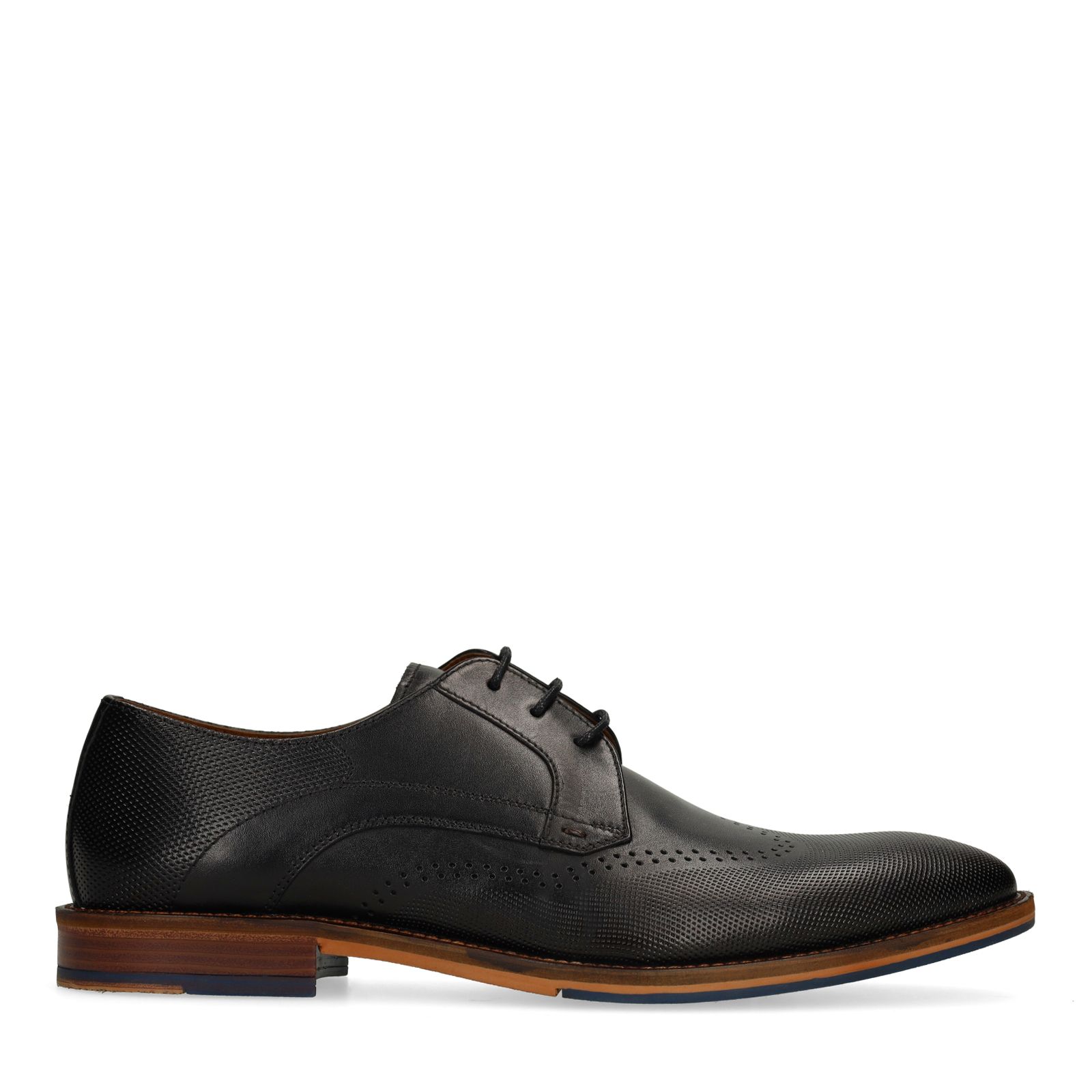 Zwarte leren veterschoenen