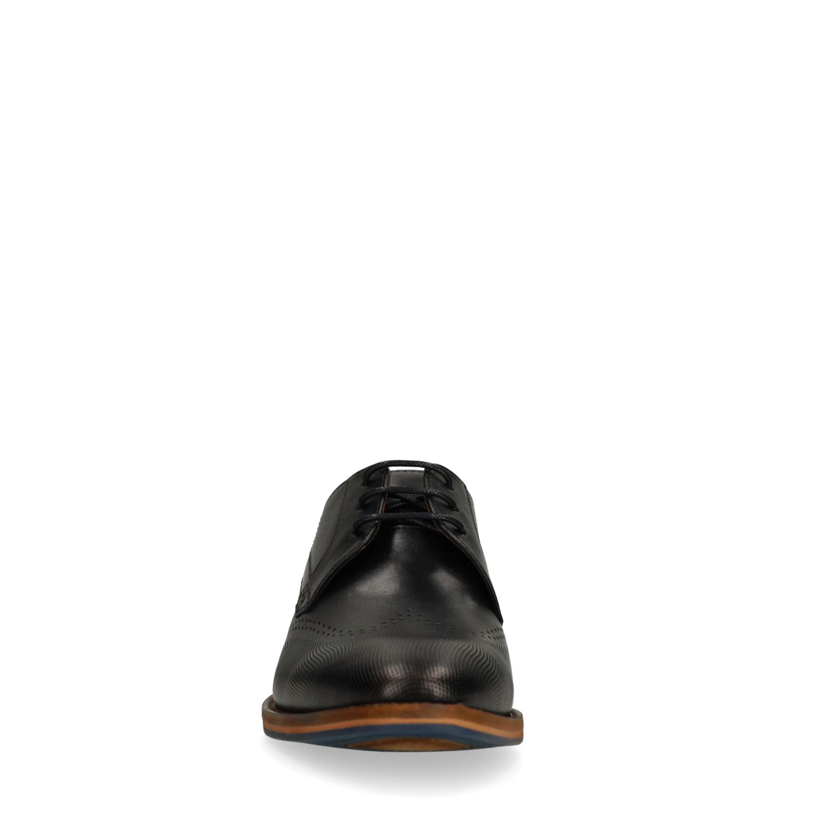 Schwarze Lederschnürschuhe