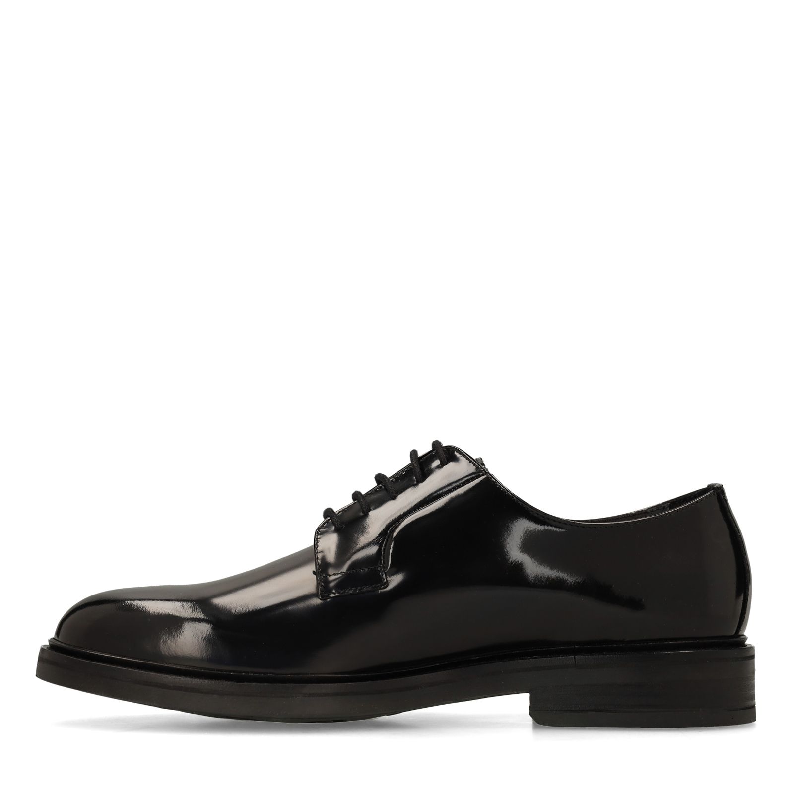 Zwarte lak leren veterschoenen