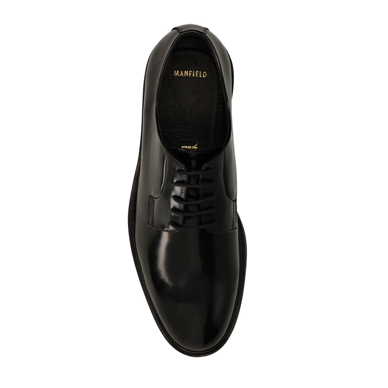 Zwarte lak leren veterschoenen