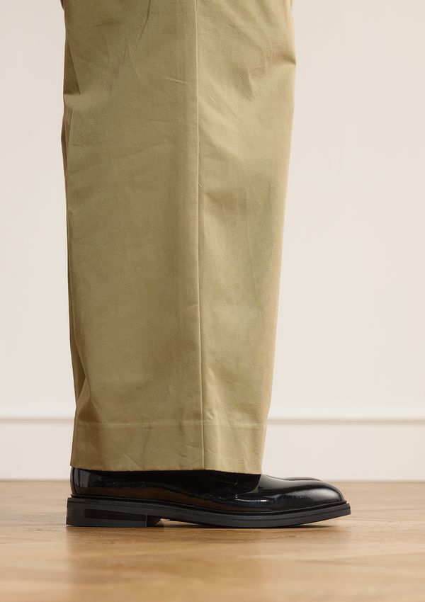 Zwarte lak leren veterschoenen