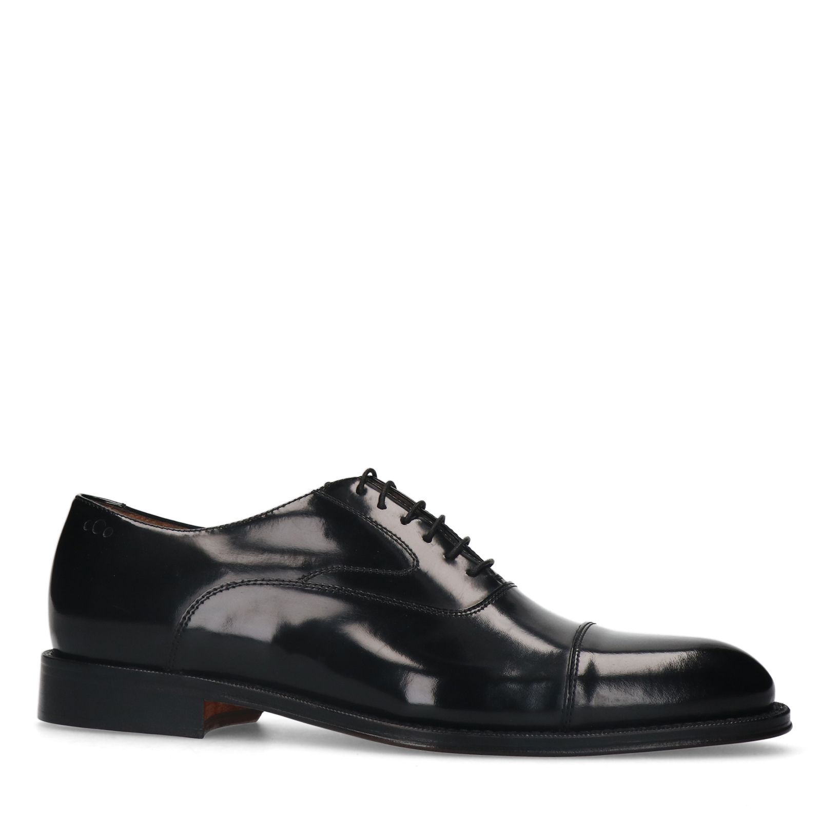 Zwarte leren veterschoenen