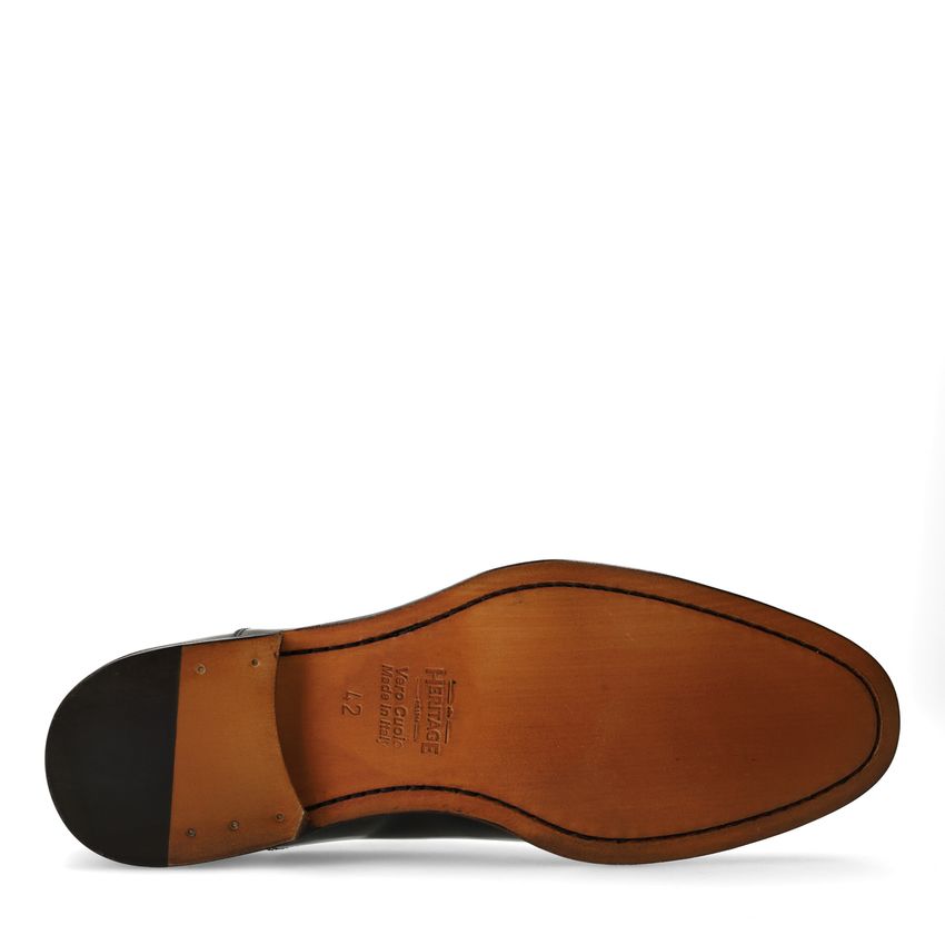Zwarte leren veterschoenen