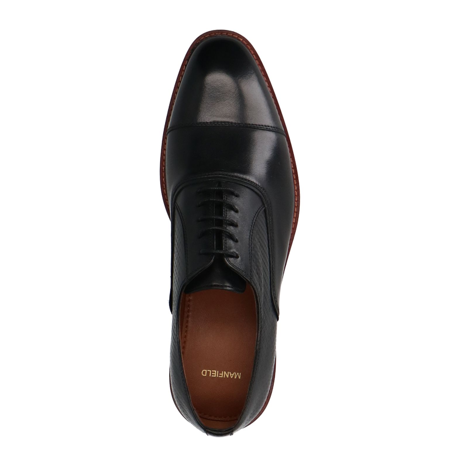 Schwarze Lederschnürschuhe