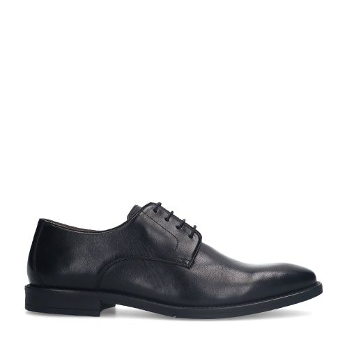 Schwarze Lederschnürschuhe