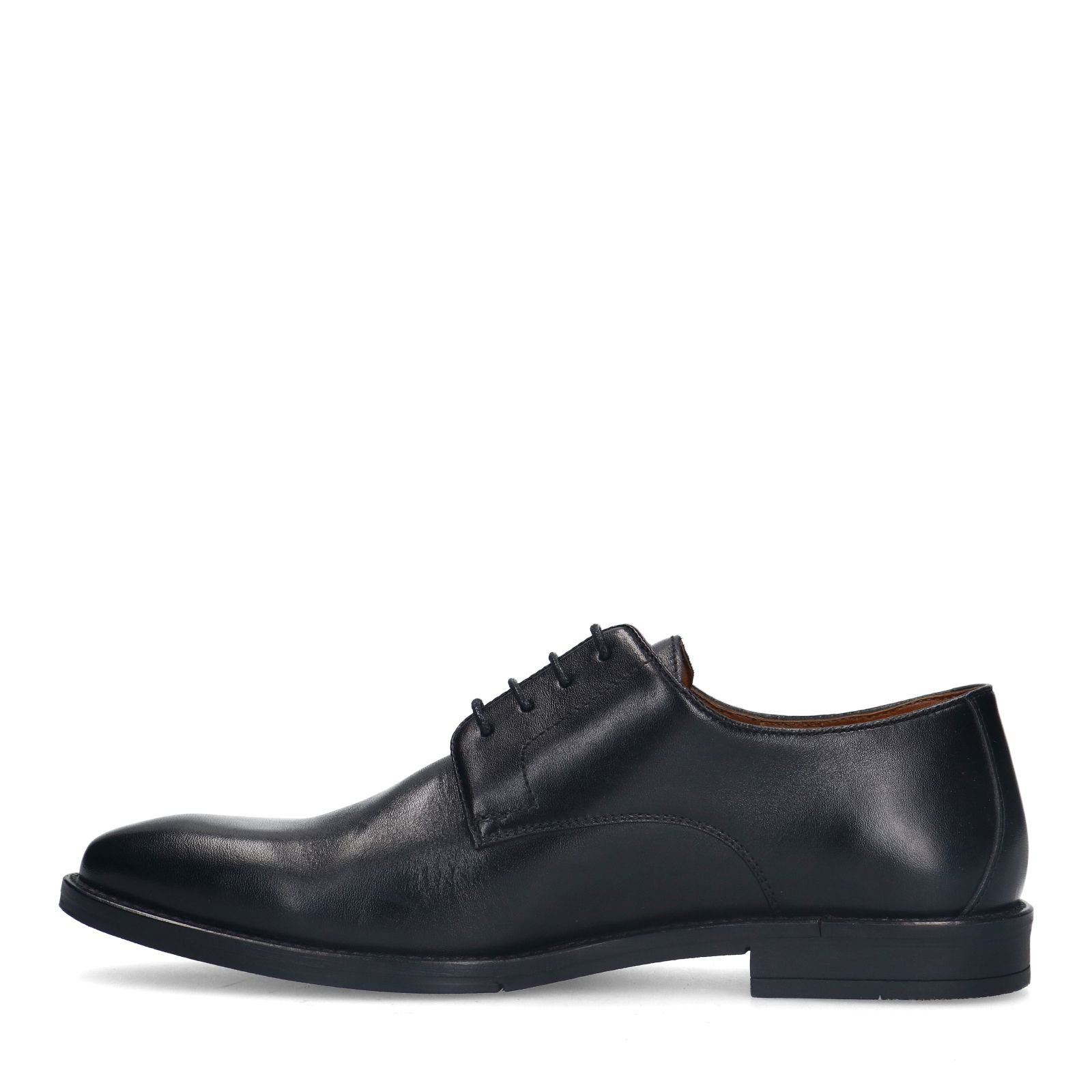 Schwarze Lederschnürschuhe