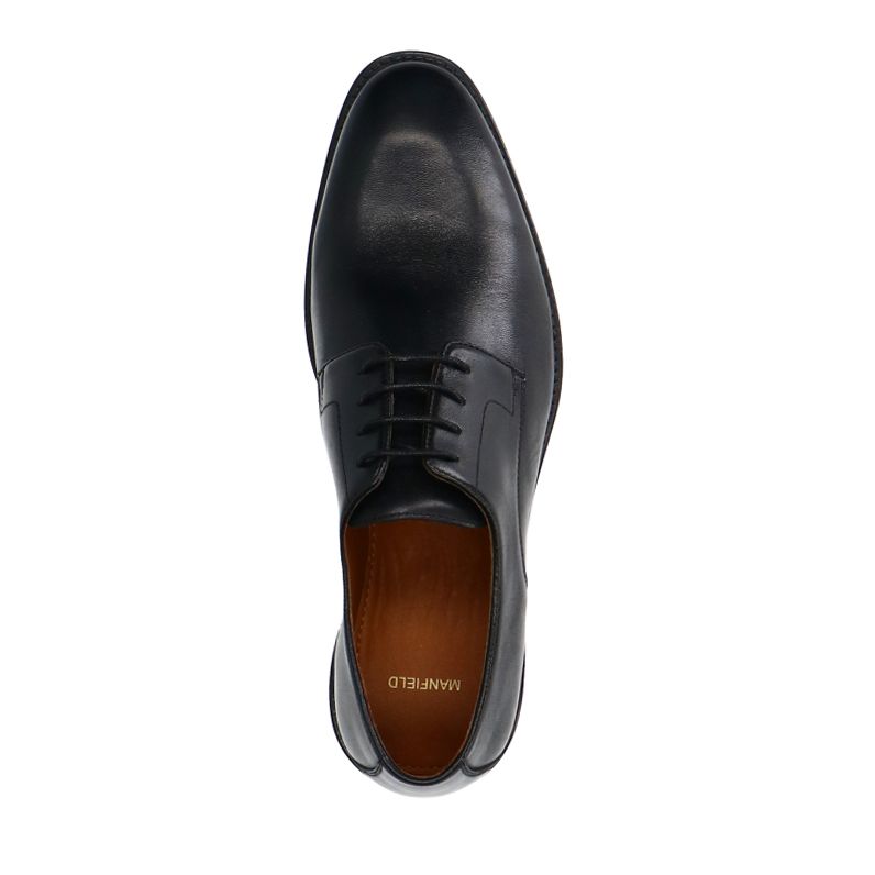 Schwarze Lederschnürschuhe