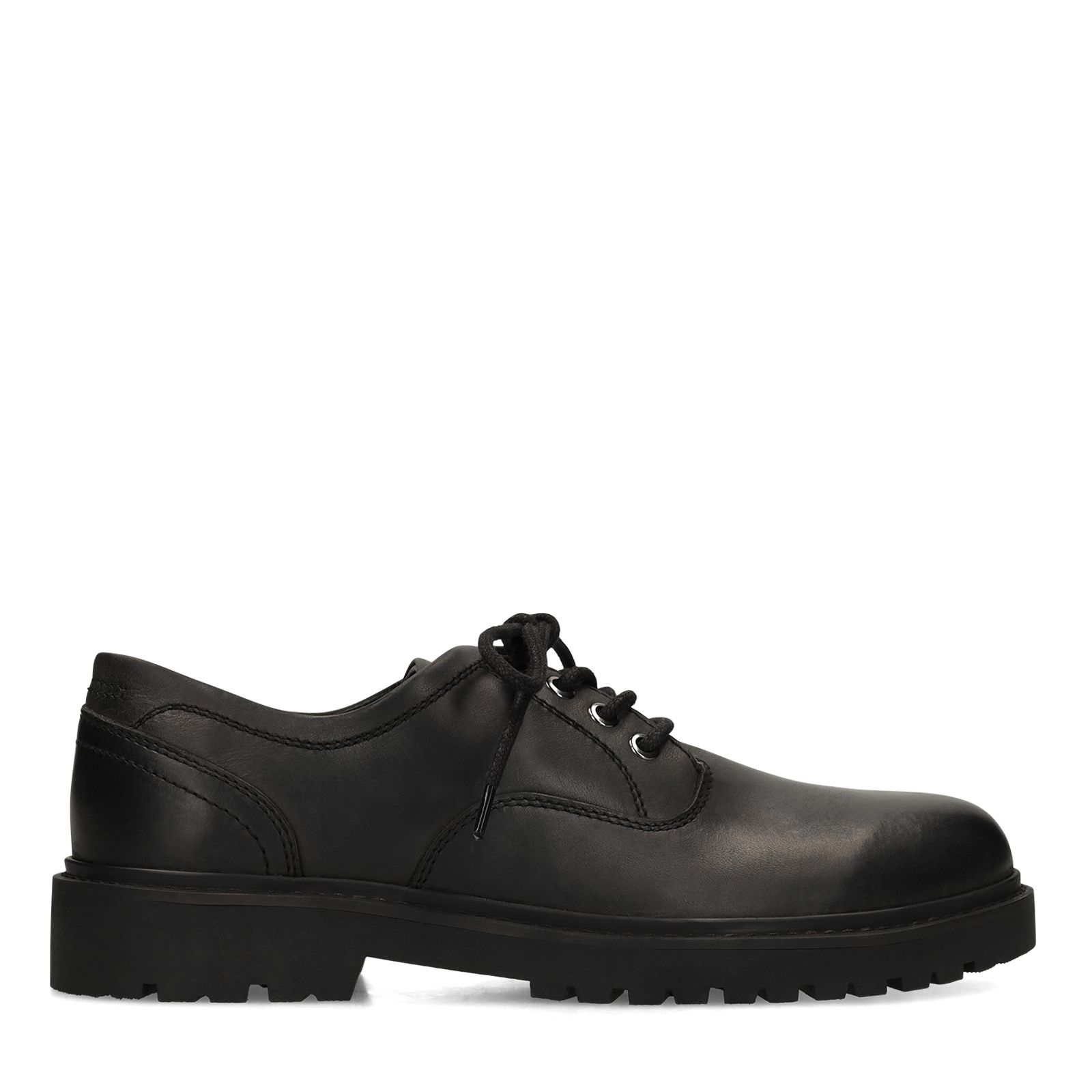 Zwarte leren veterschoenen