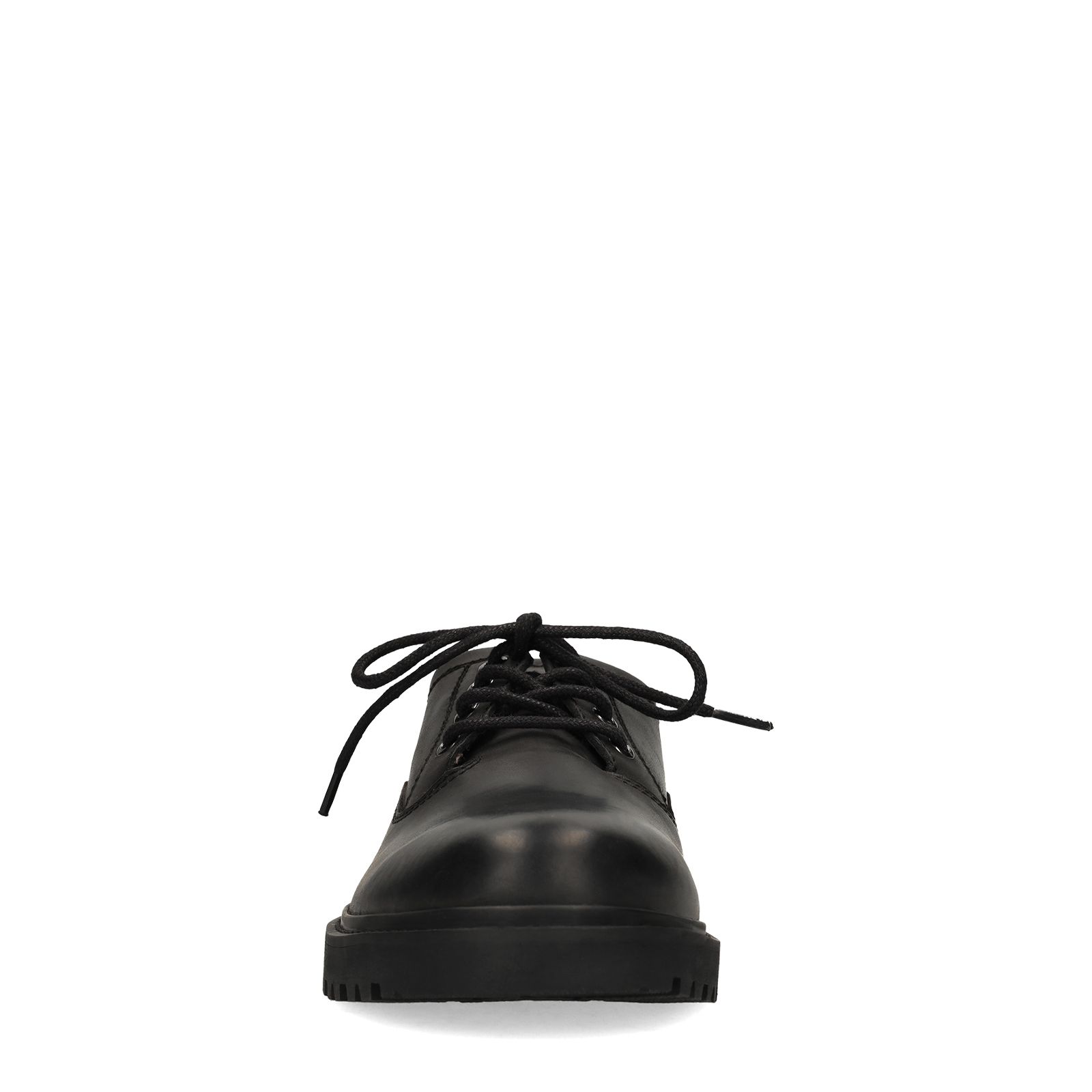 Zwarte leren veterschoenen