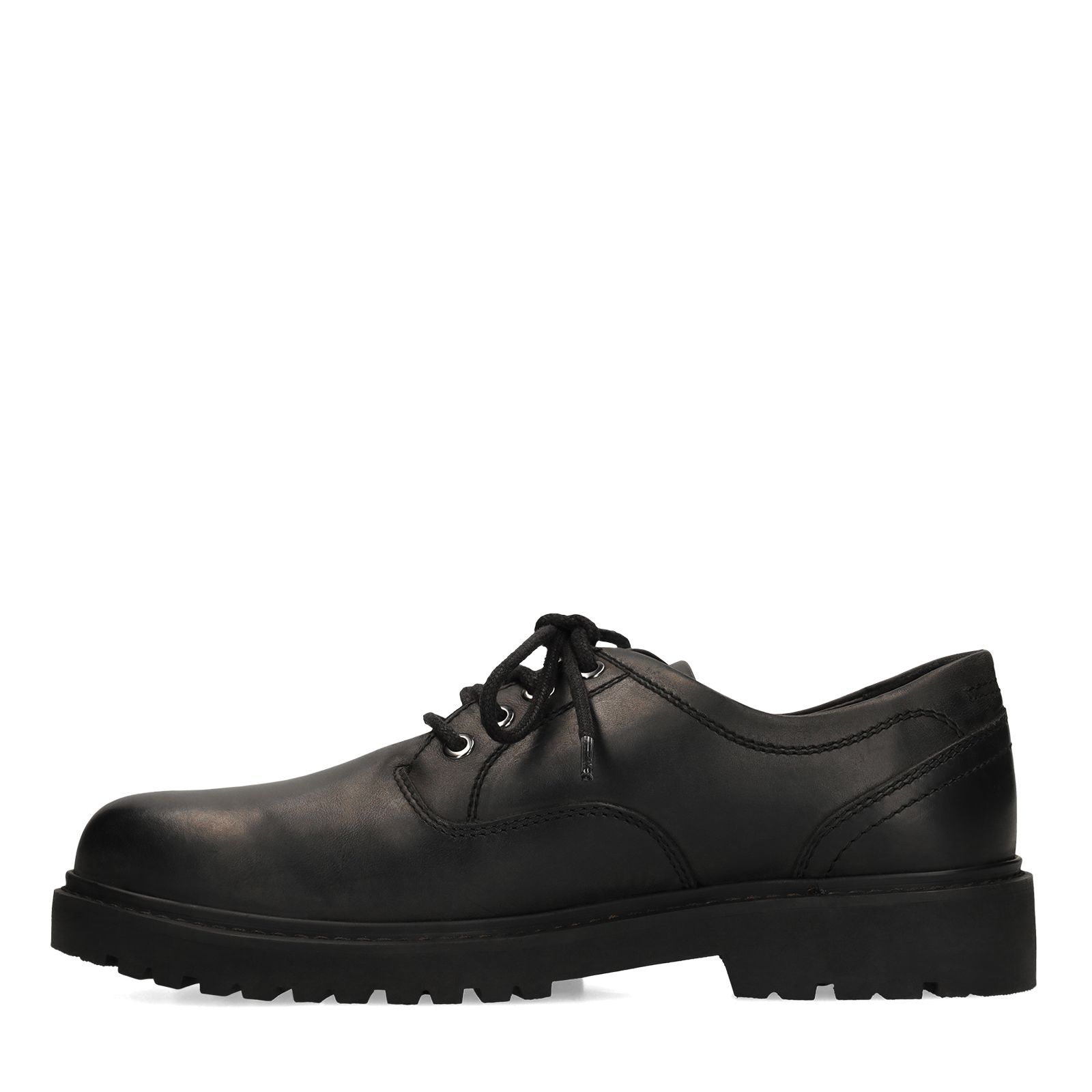 Zwarte leren veterschoenen