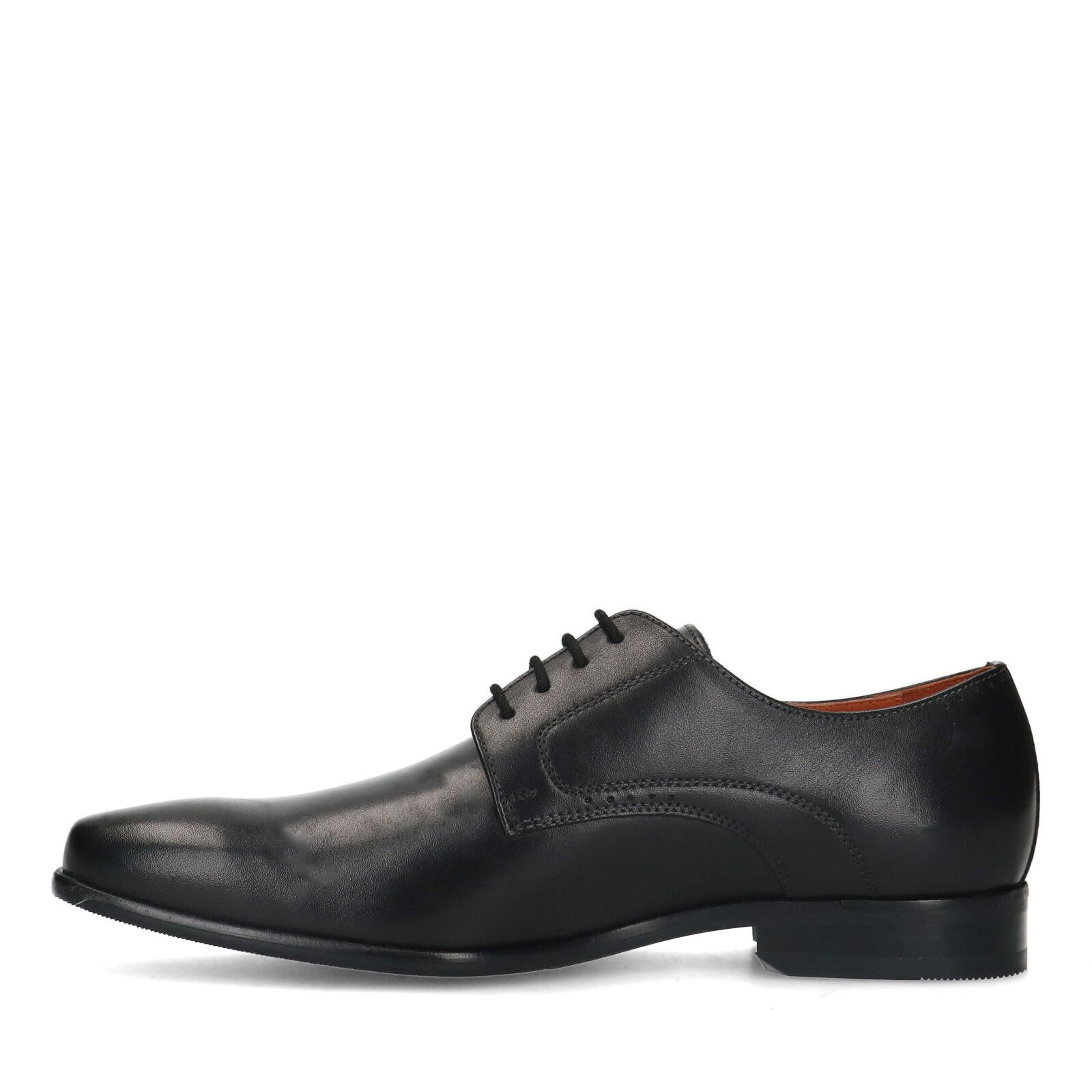 Zwarte rhodes leren veterschoenen