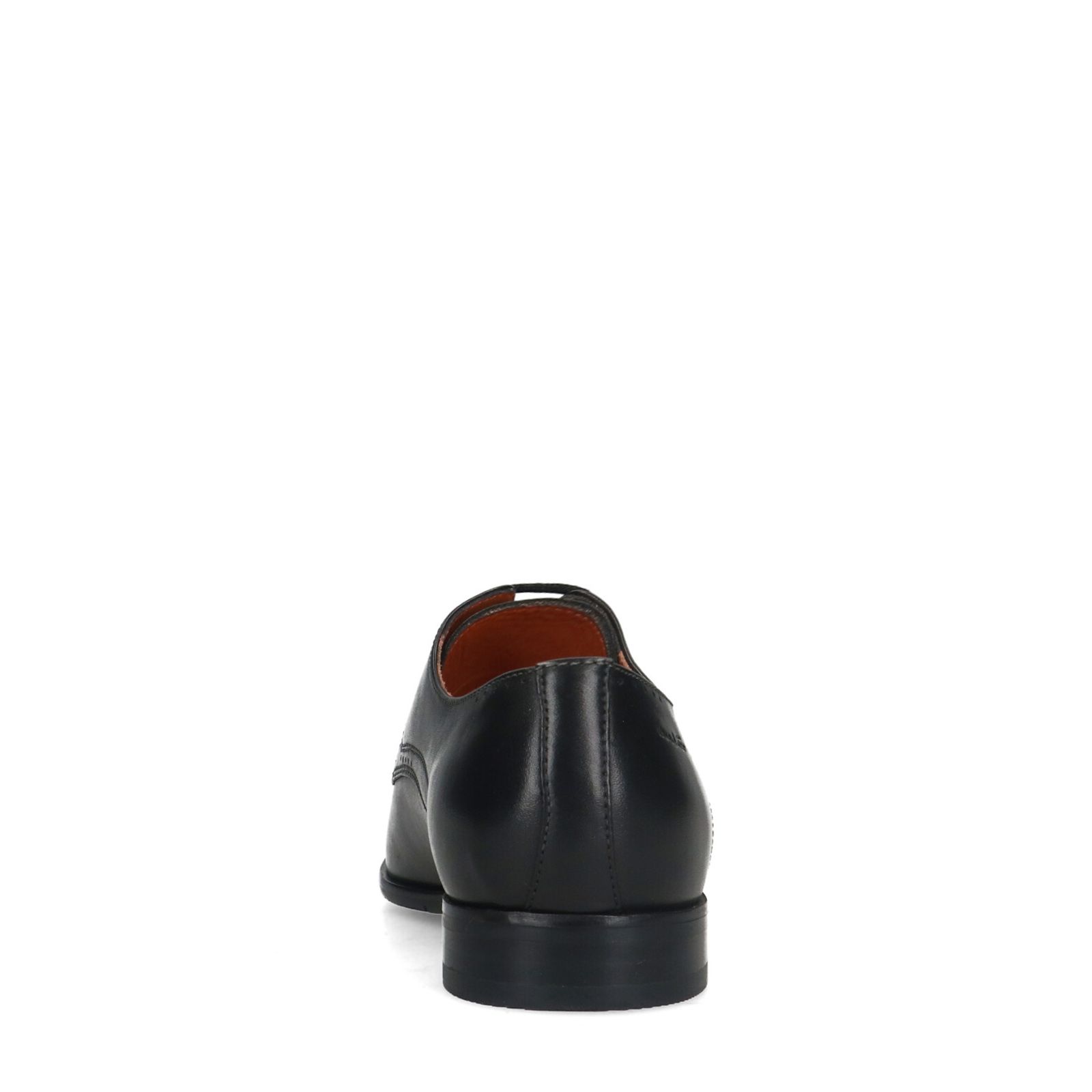 Zwarte rhodes leren veterschoenen