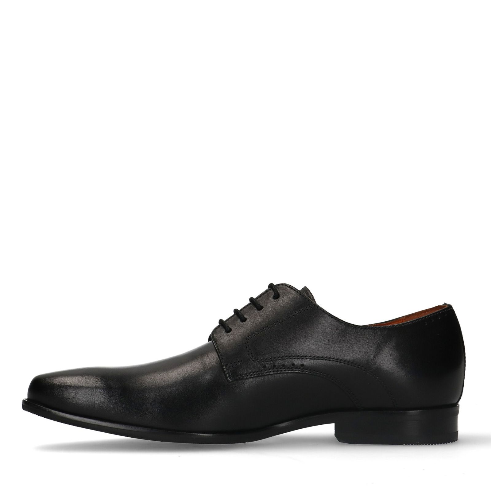 Zwarte rhodes leren veterschoenen