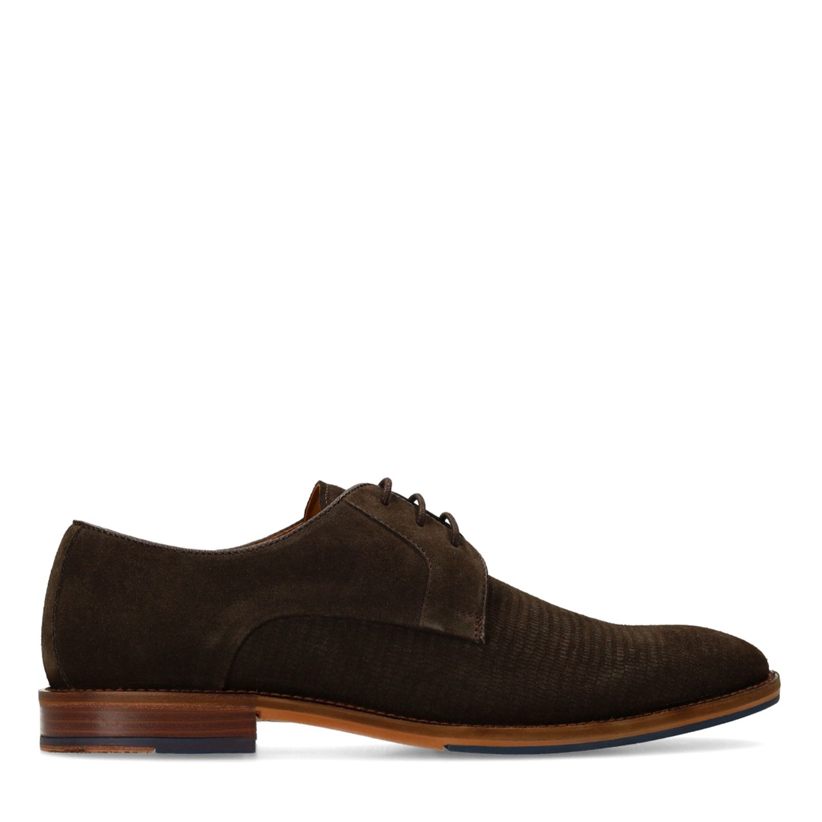 Braune Veloursleder-Schnürschuhe