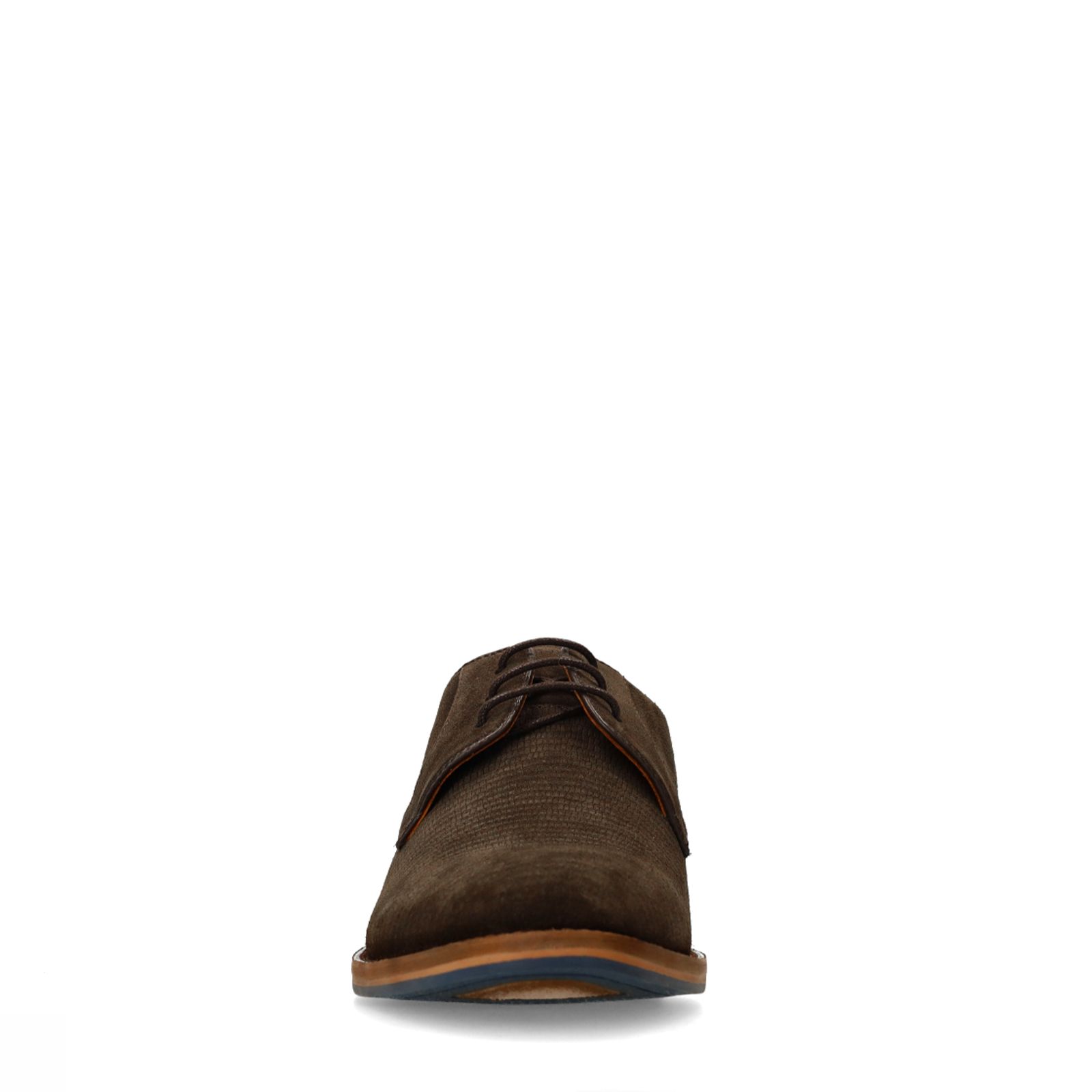 Braune Veloursleder-Schnürschuhe