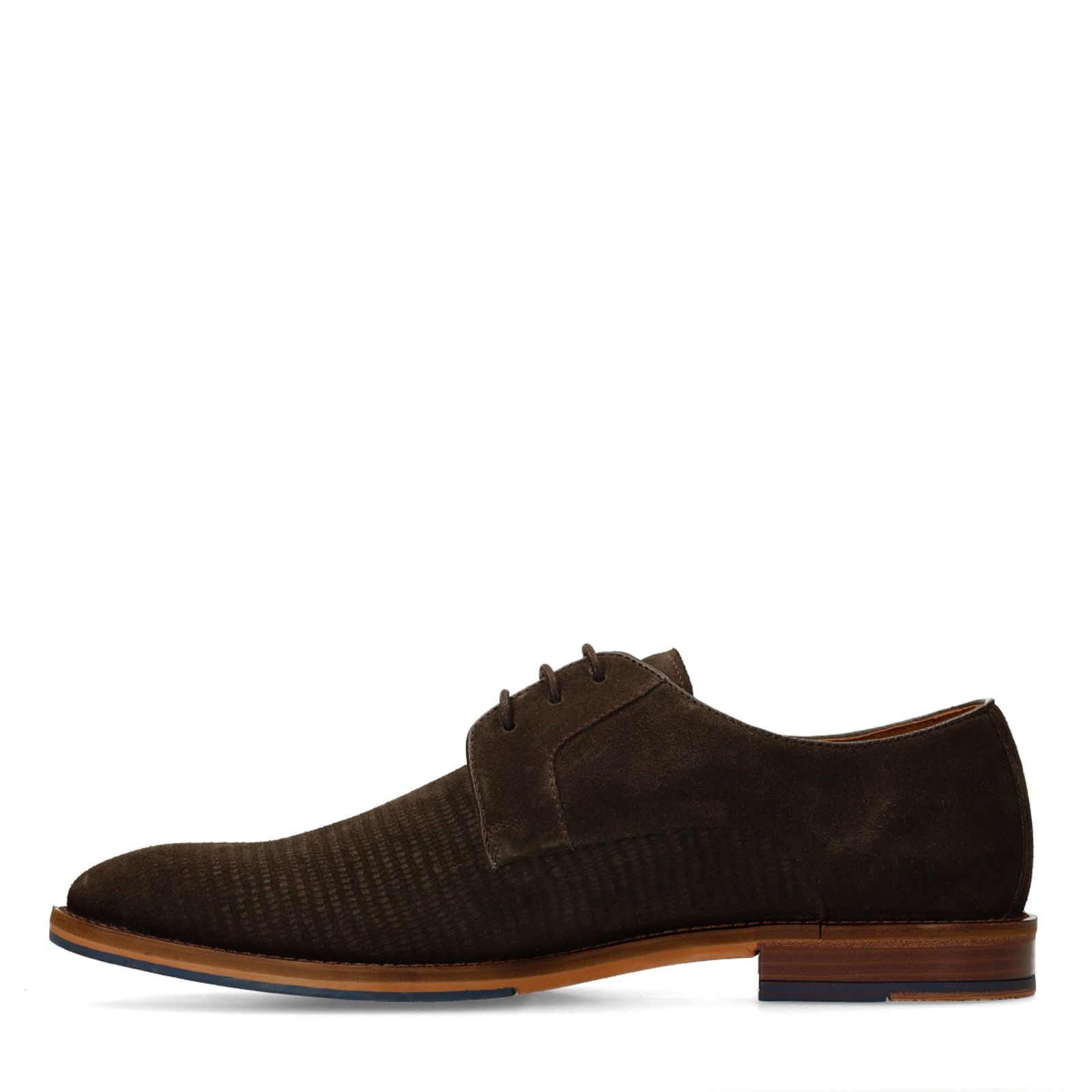 Braune Veloursleder-Schnürschuhe