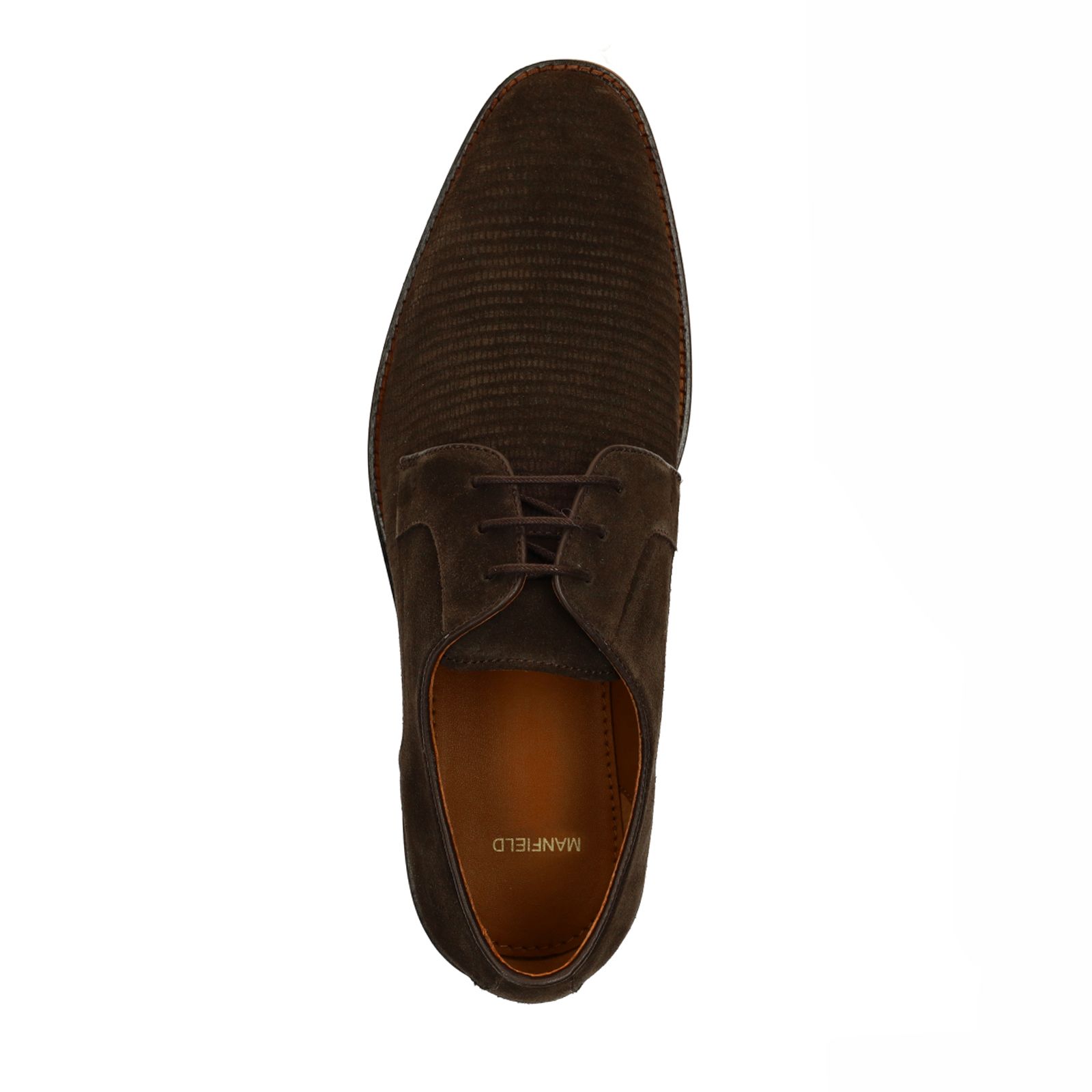 Braune Veloursleder-Schnürschuhe