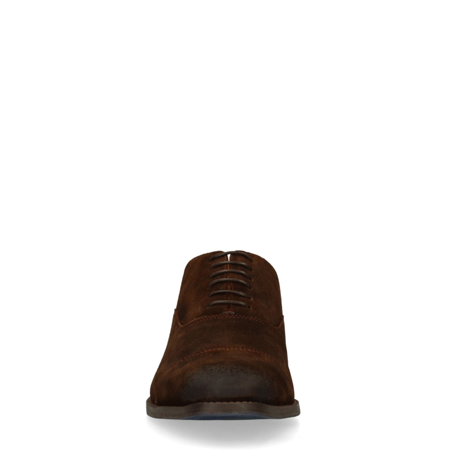 Braune Veloursleder-Schnürschuhe