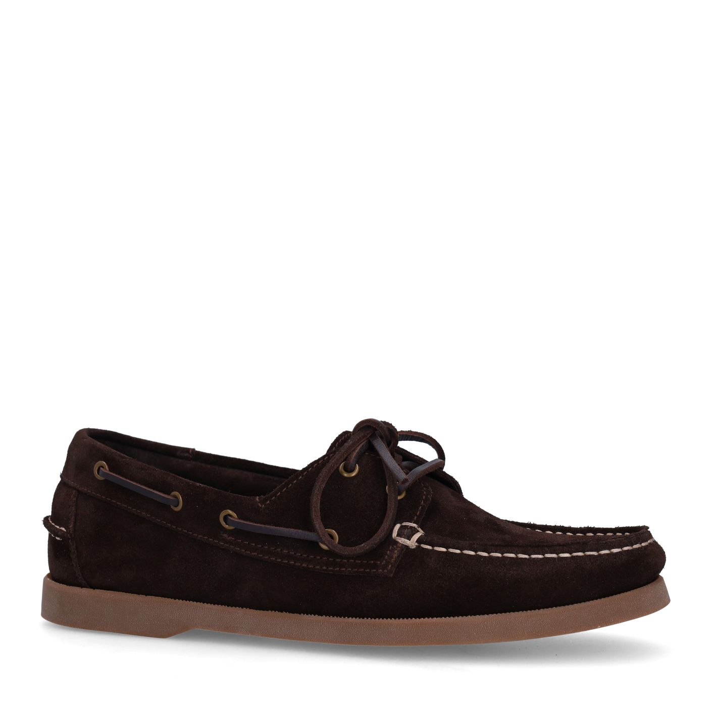 Donkerbruine leren bootschoenen