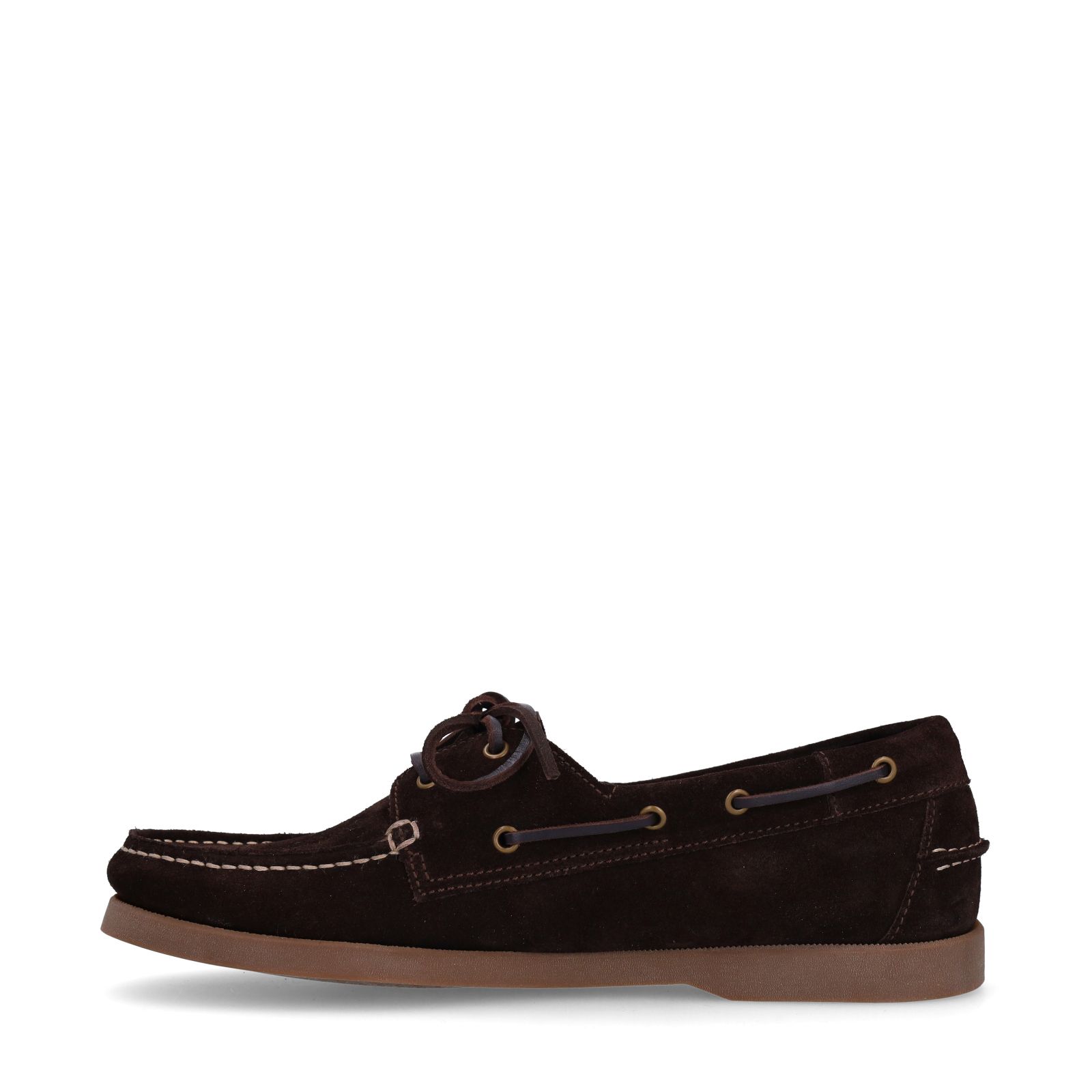 Donkerbruine leren bootschoenen