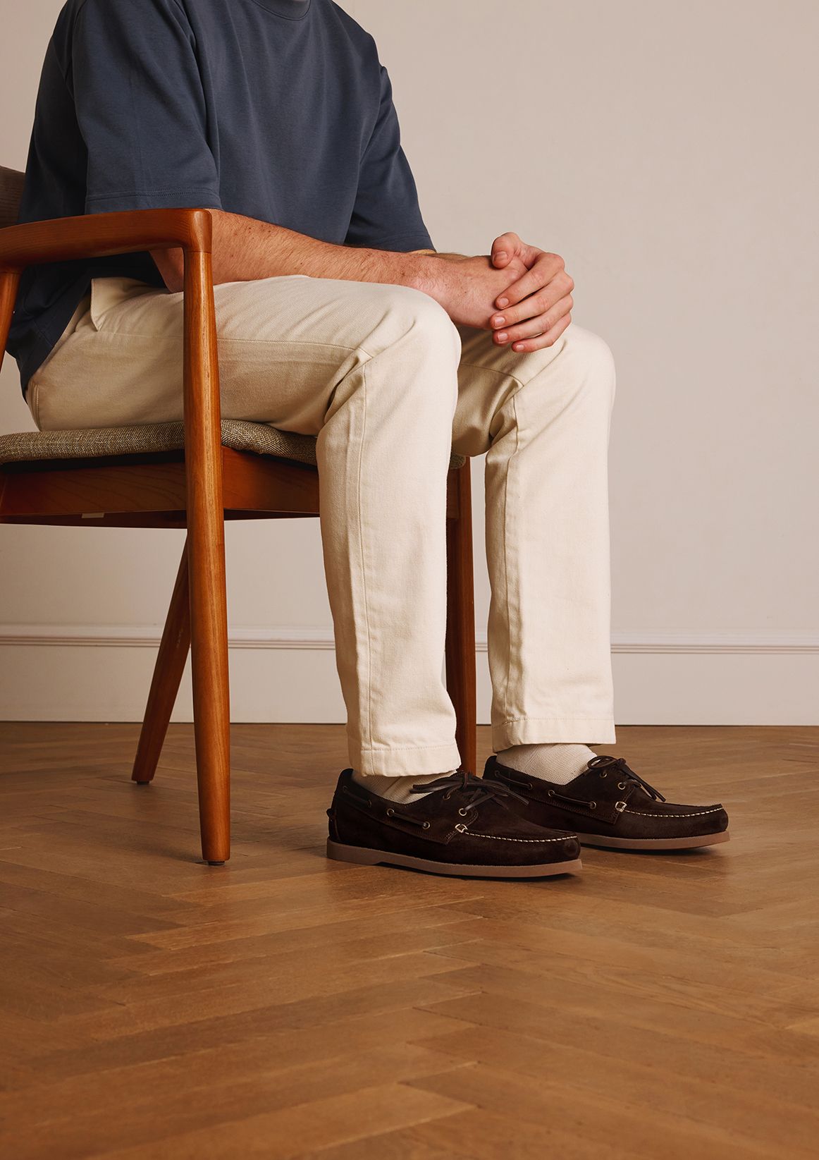 Donkerbruine leren bootschoenen