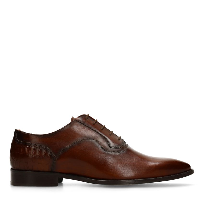 Donkerbruine leren veterschoenen