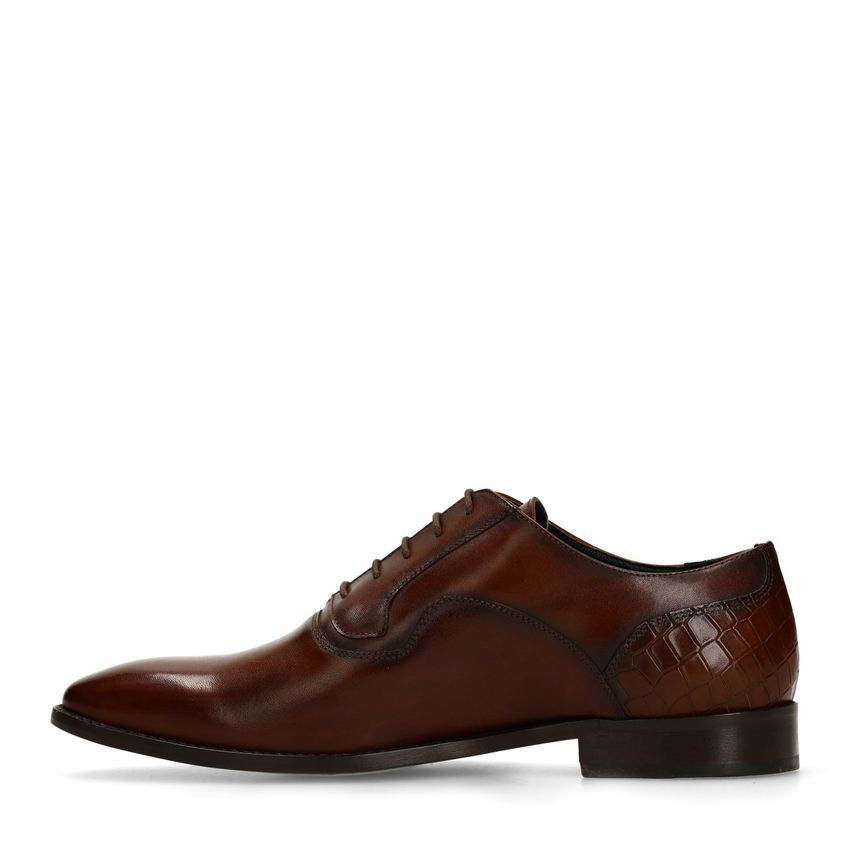 Donkerbruine leren veterschoenen