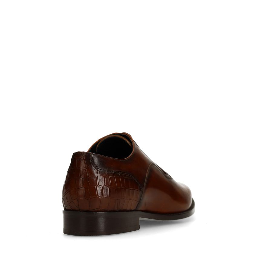 Donkerbruine leren veterschoenen