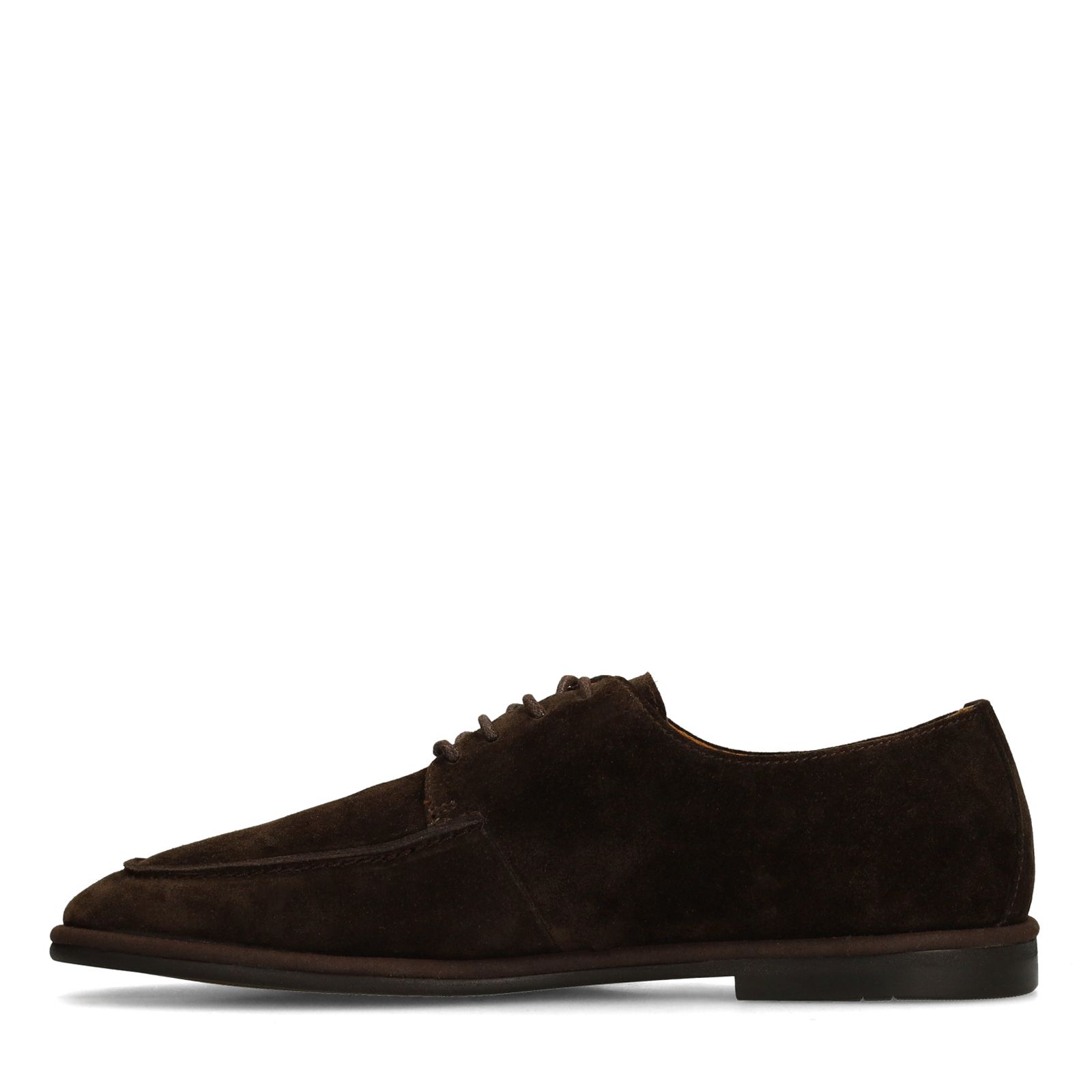 Dunkelbraune Veloursleder-Schnürschuhe