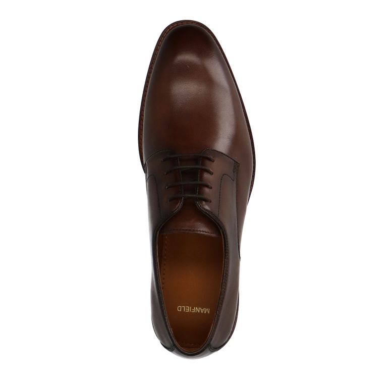 Bruine leren veterschoenen
