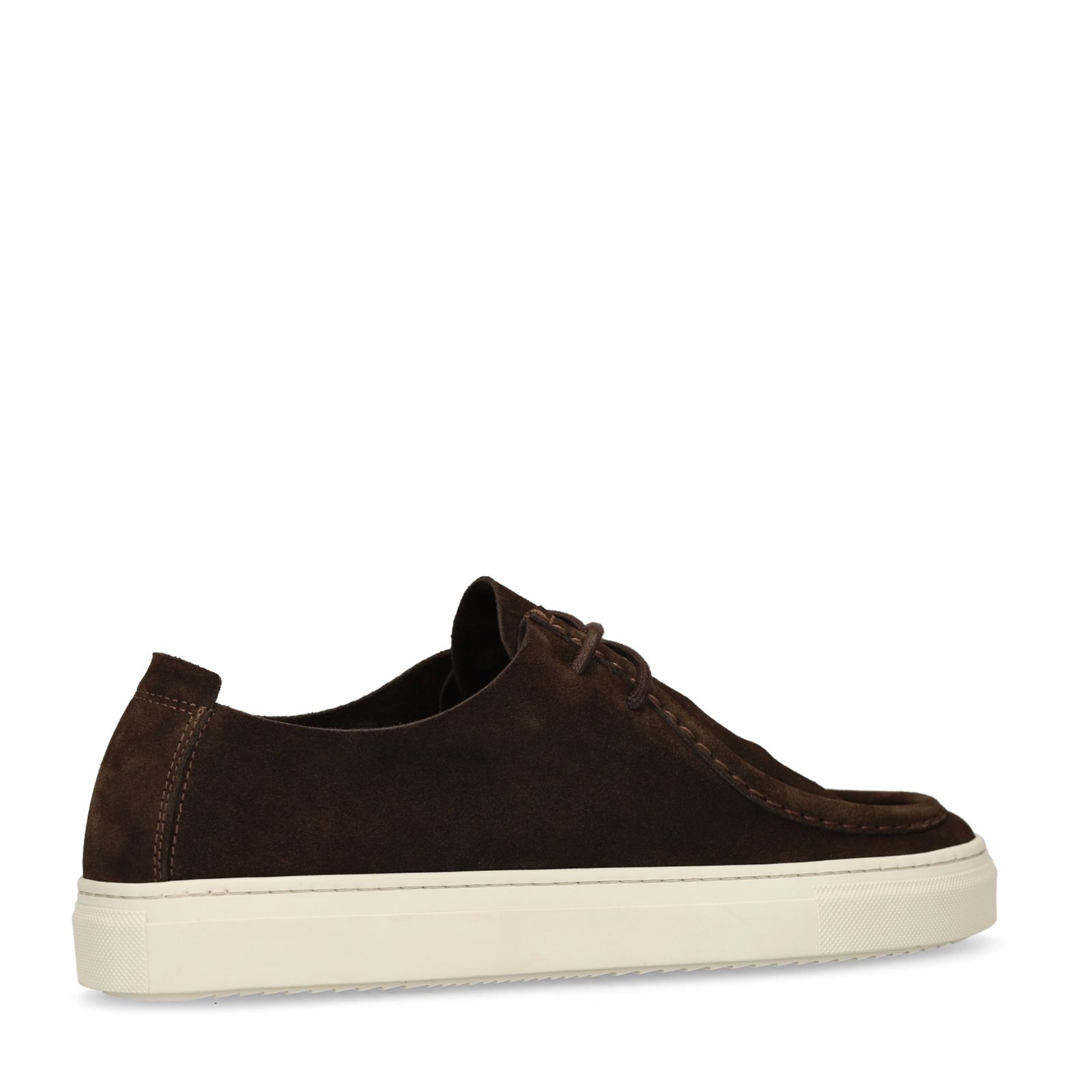Dunkelbraune Schnürschuhe aus Veloursleder