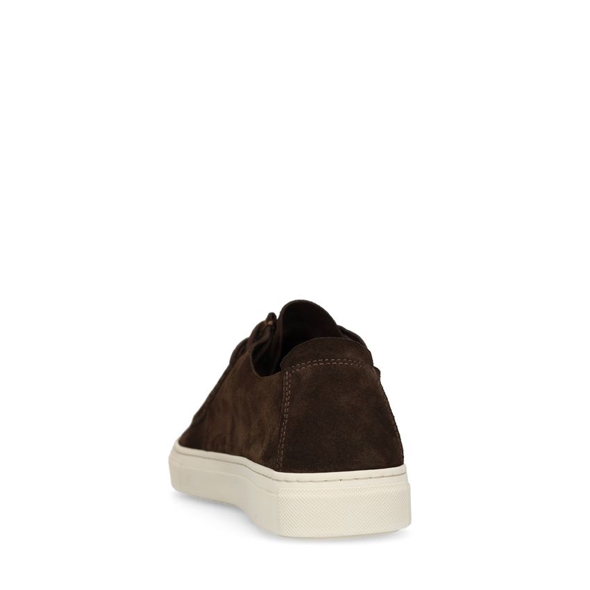 Donkerbruine suède veterschoenen