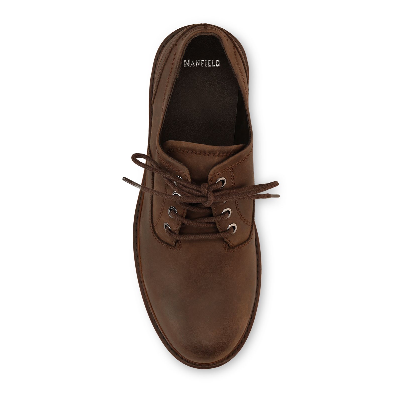 Bruine leren veterschoenen