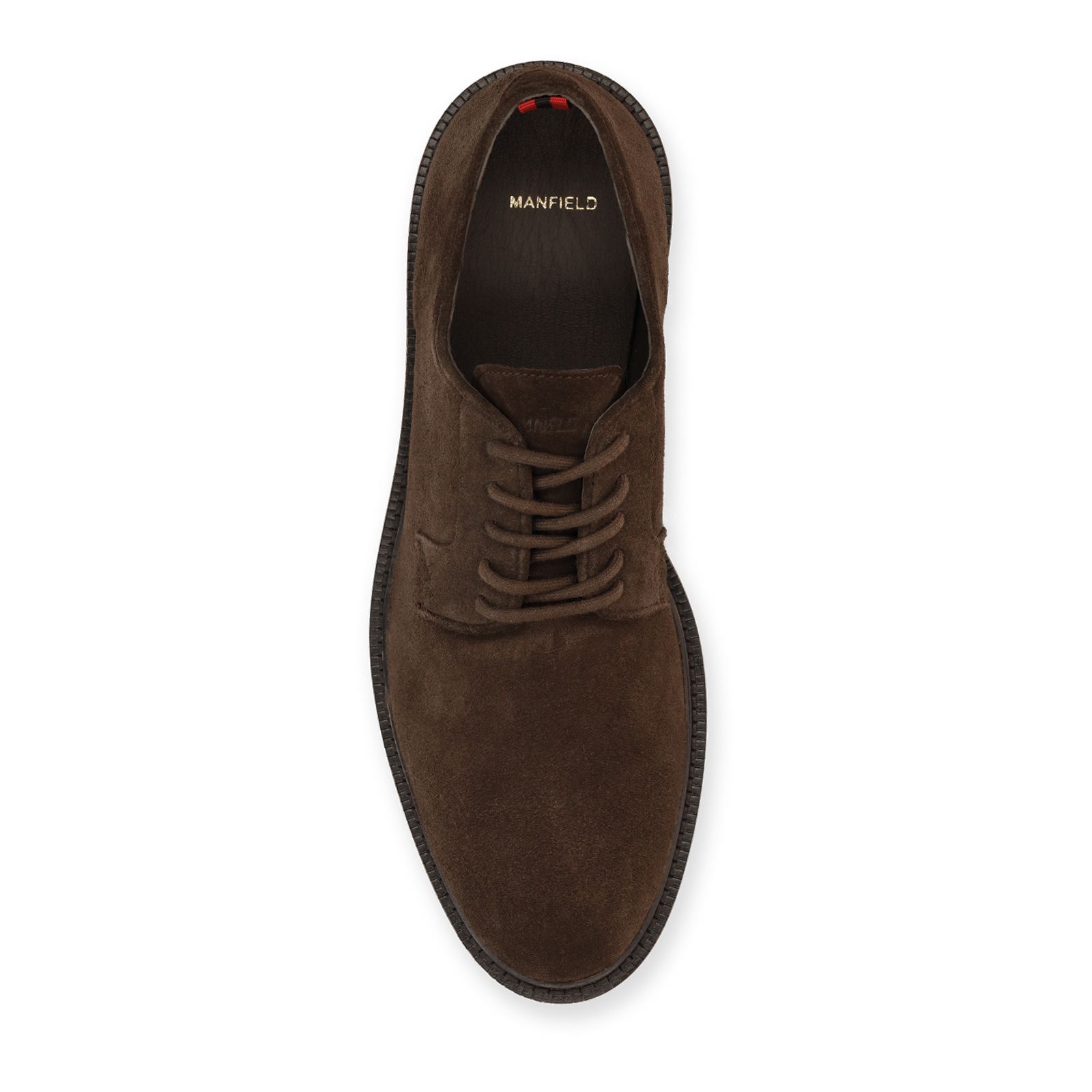 Bruine suède veterschoenen