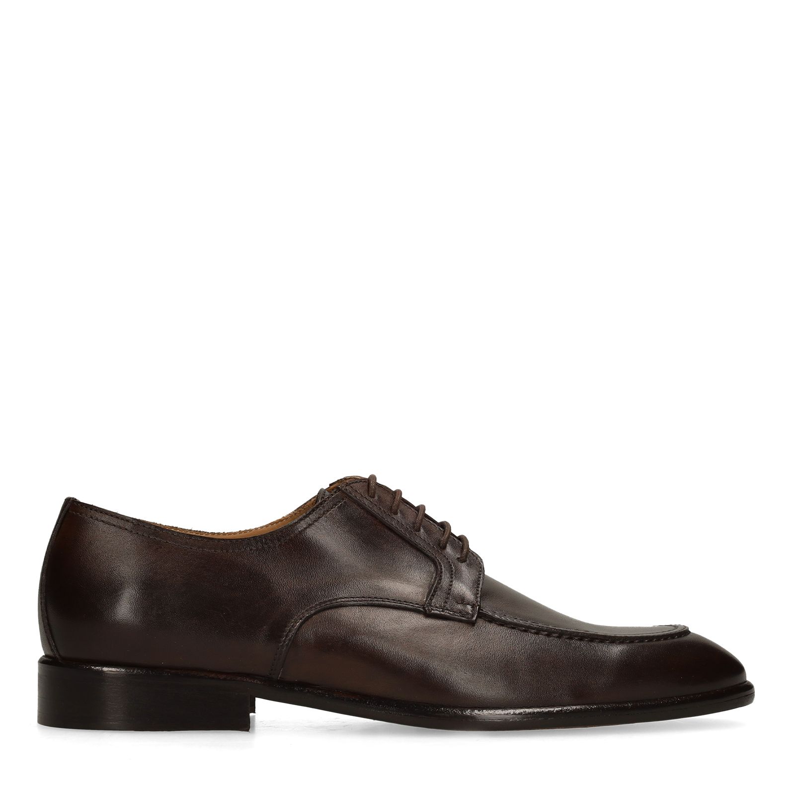 Donkerbruine leren veterschoenen
