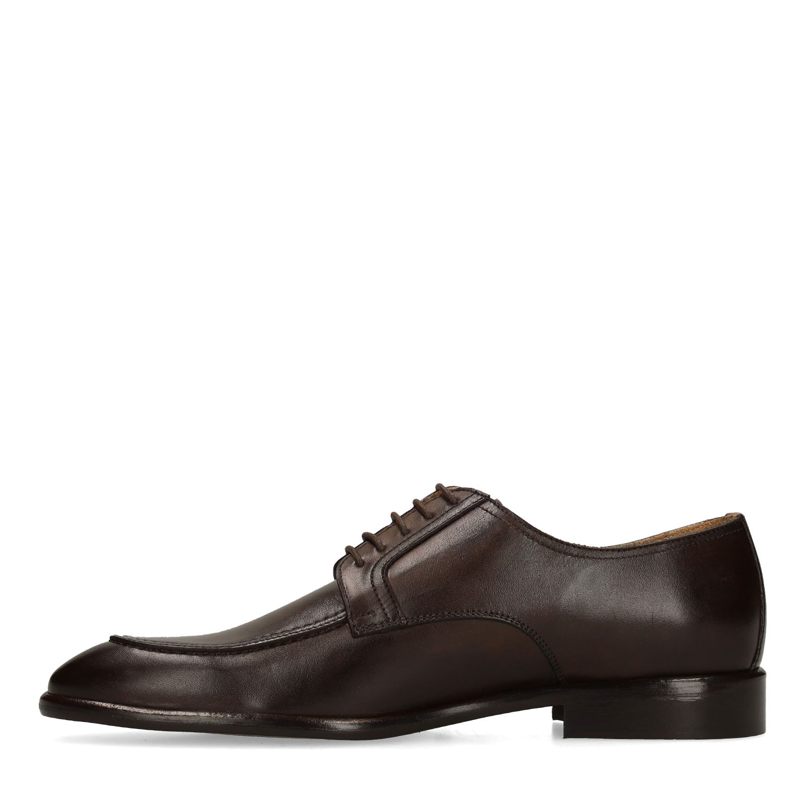 Donkerbruine leren veterschoenen