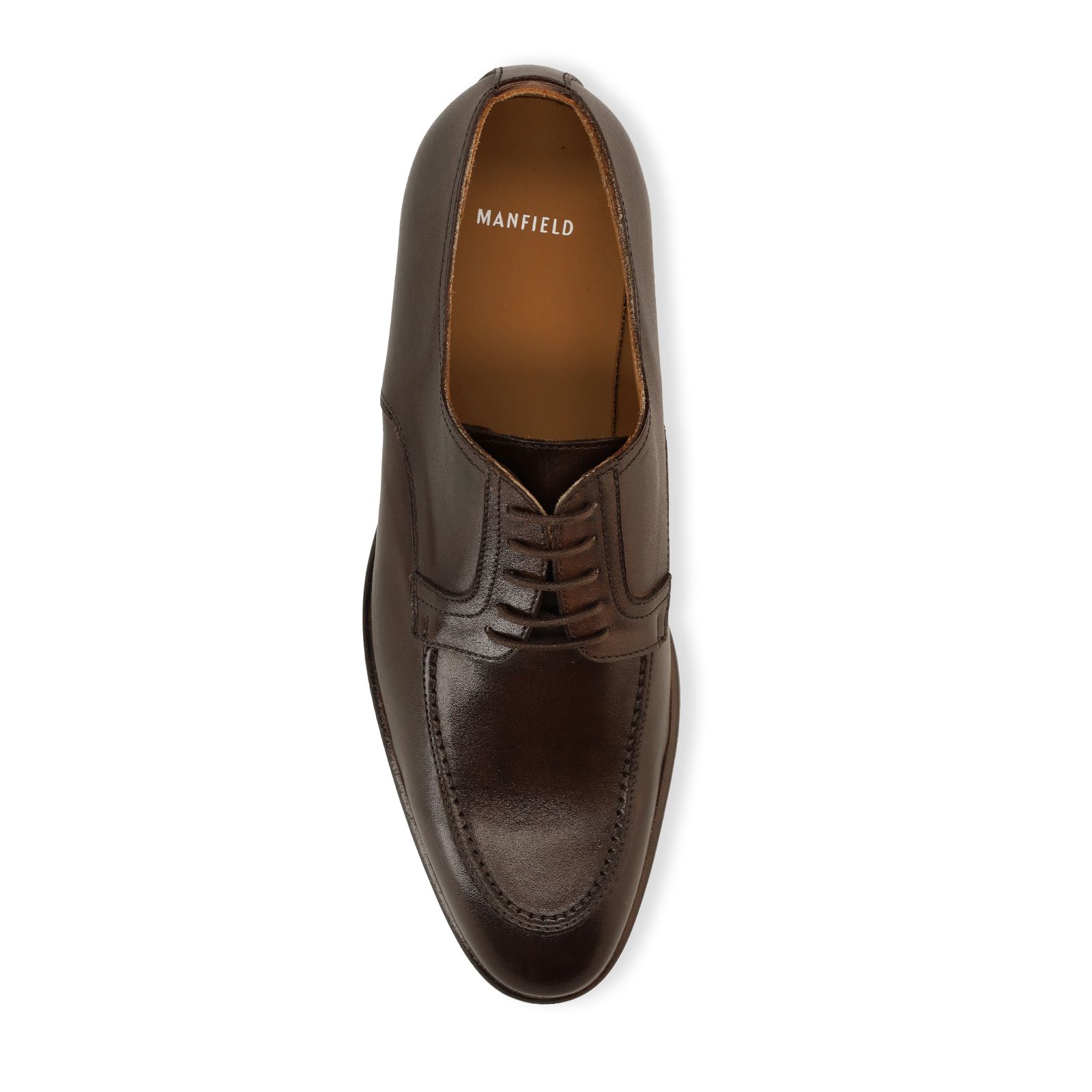 Donkerbruine leren veterschoenen