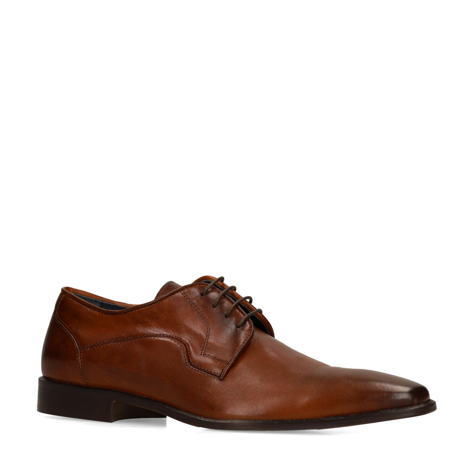 Bruine leren veterschoenen