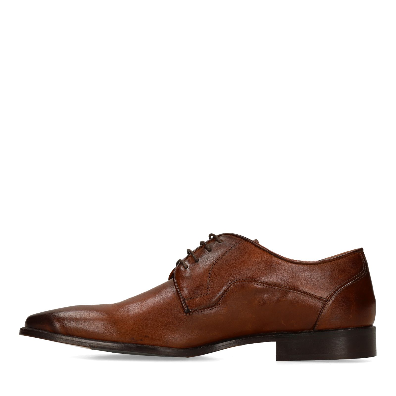 Bruine leren veterschoenen