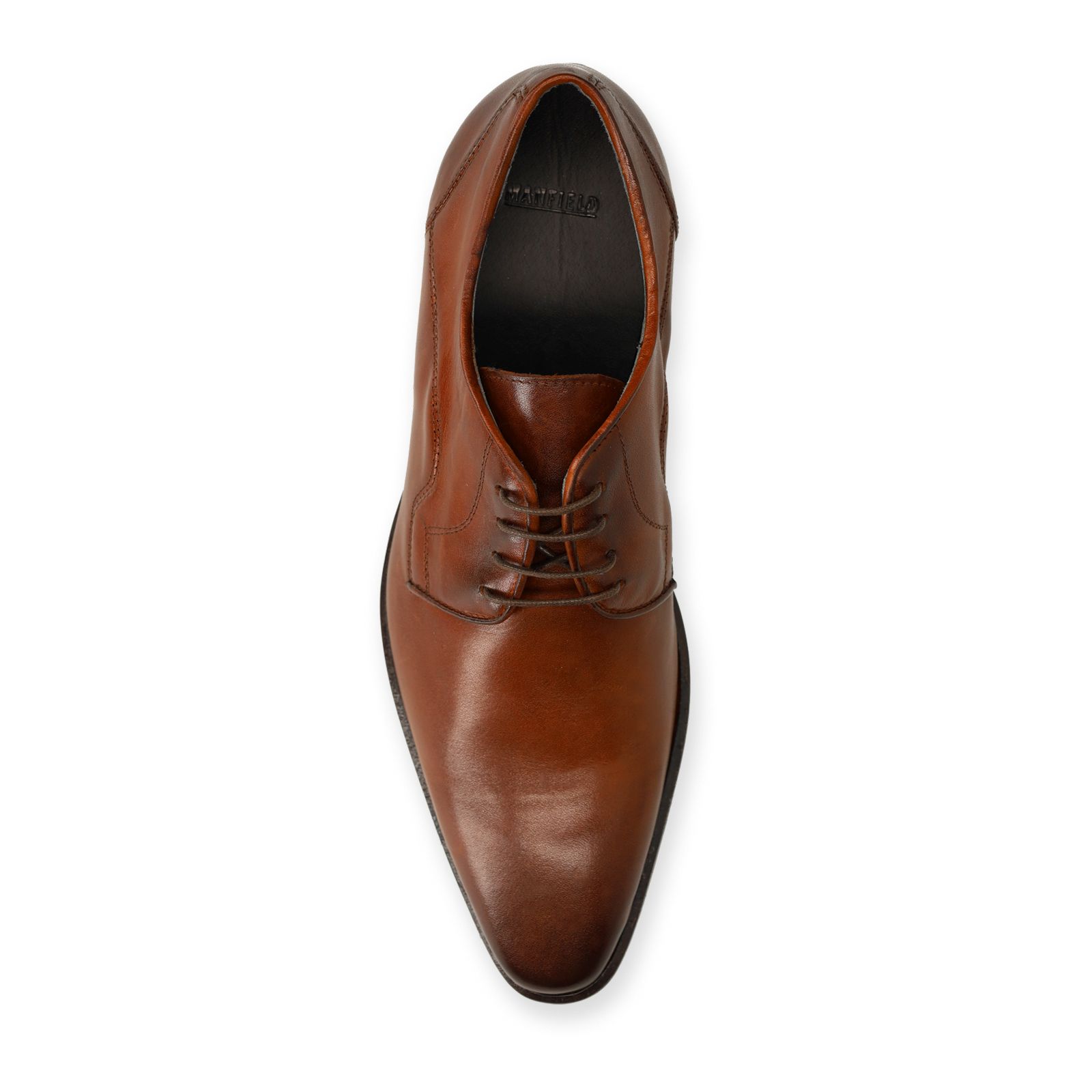 Bruine leren veterschoenen