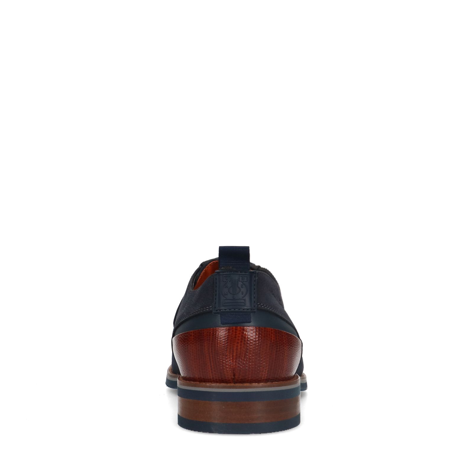 Blauwe nubuck veterschoenen